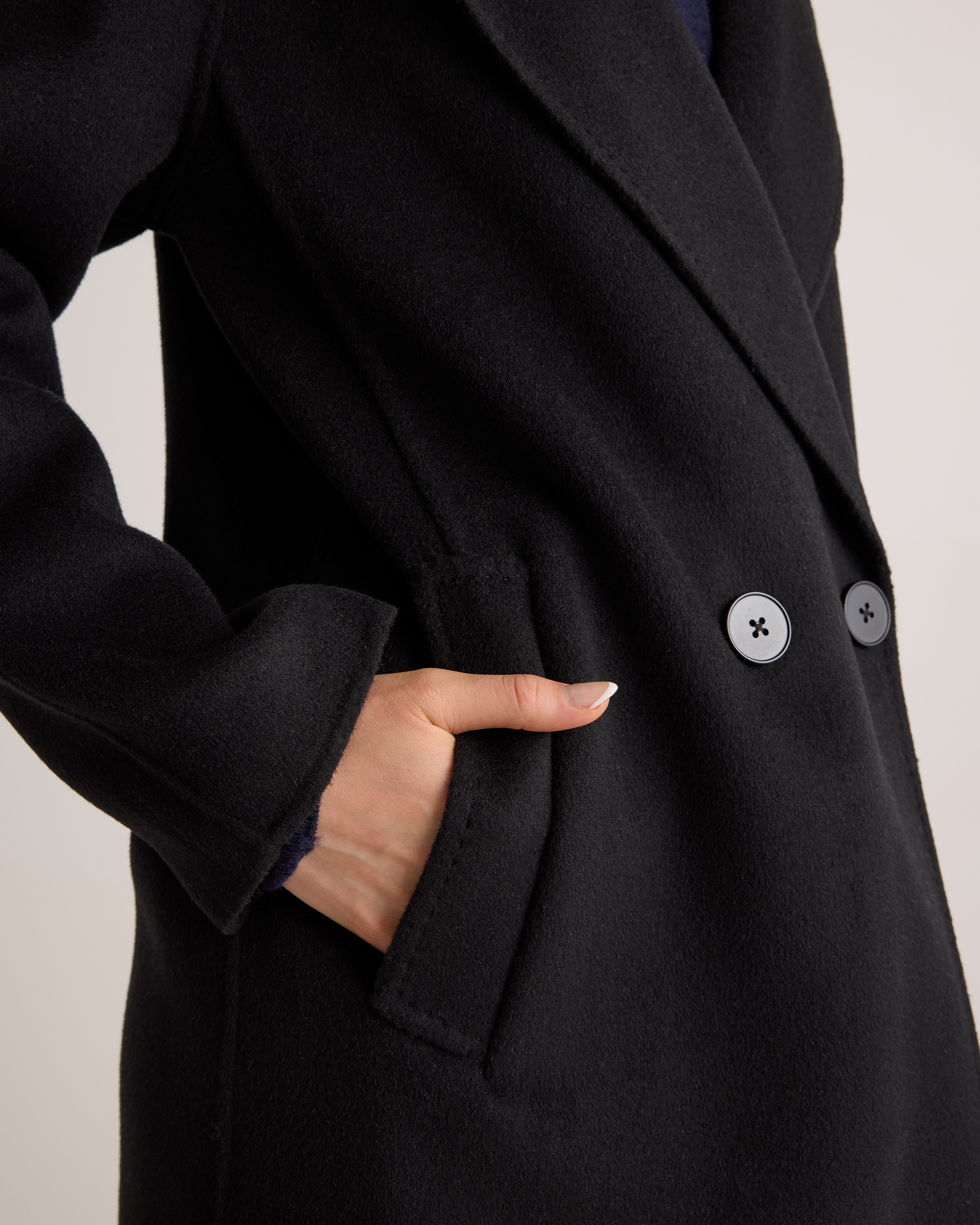 Double-Faced Merino Wool Notched Lapel Coat — Image 10