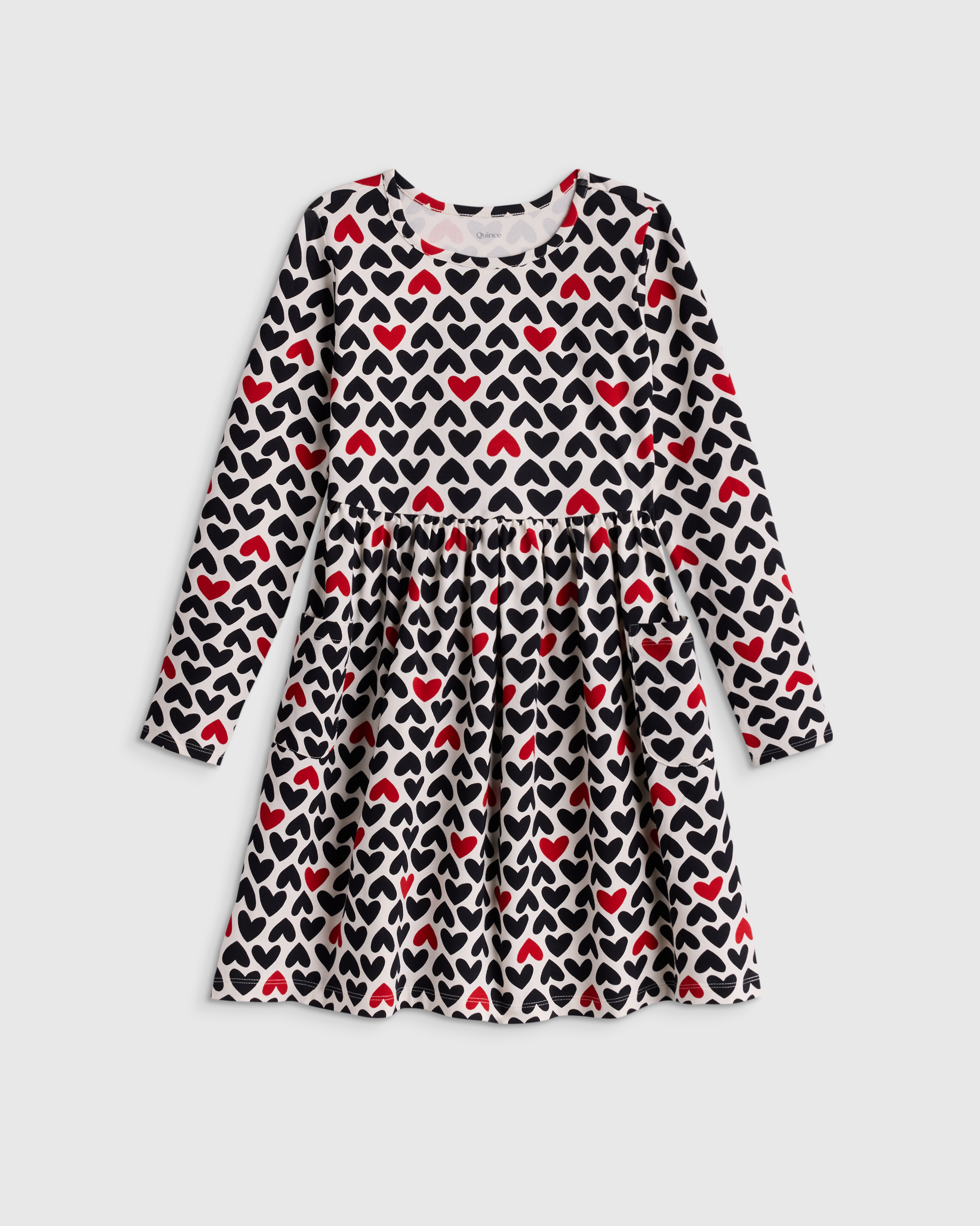 Organic Cotton Long Sleeve Fit and Flare Pocket Dress — Image 16