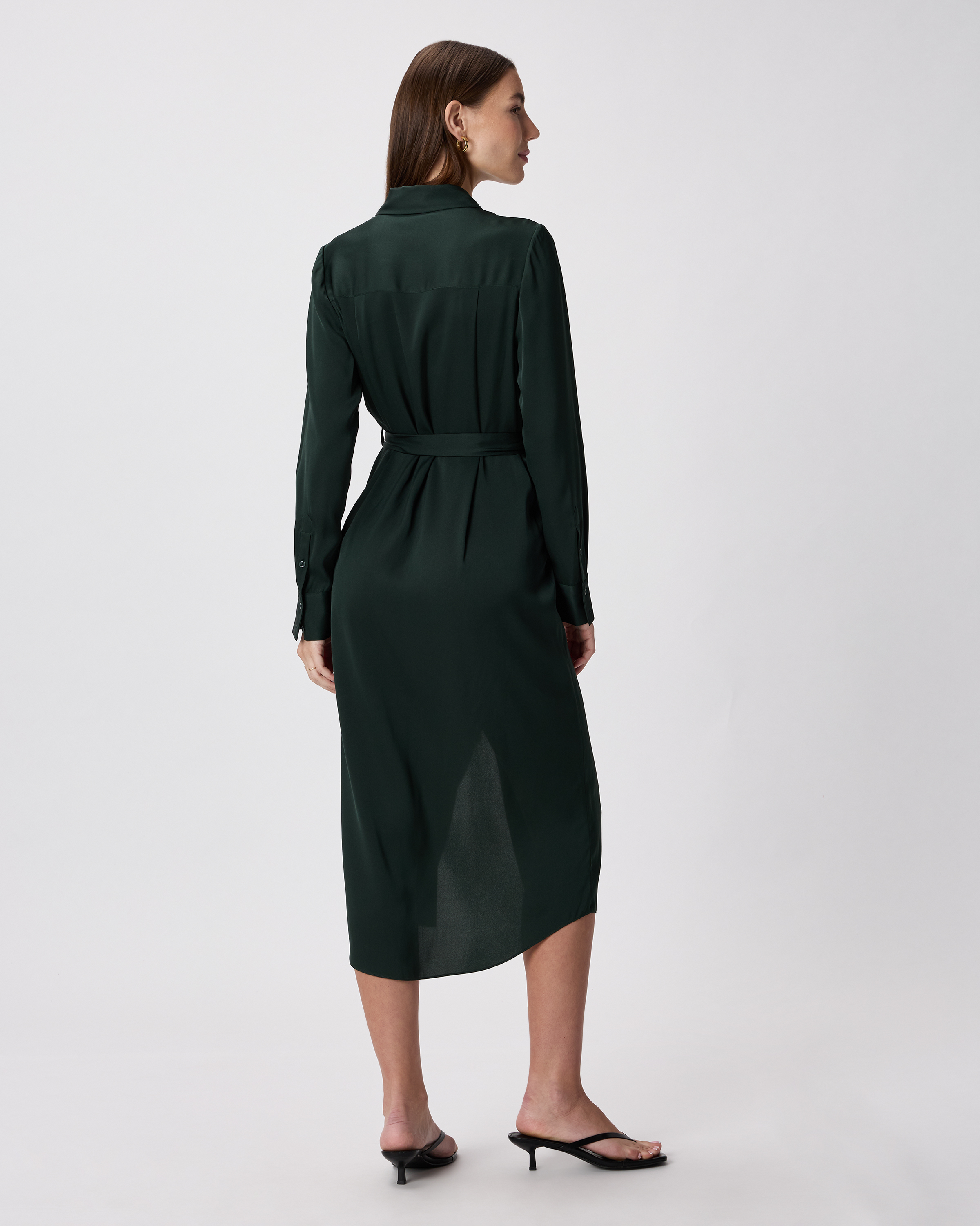 Washable Stretch Silk Maxi Shirt Dress — Image 15