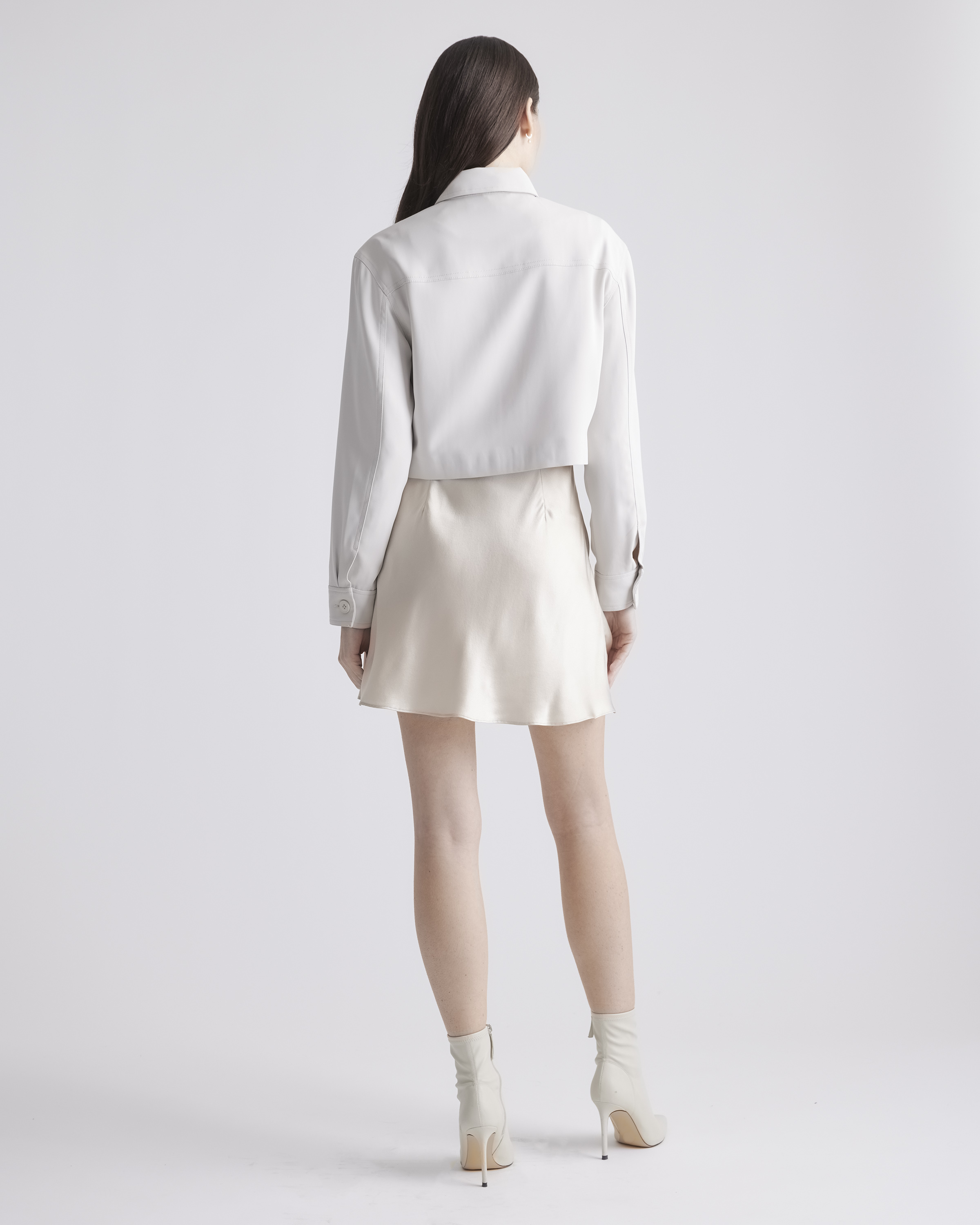 Stretch Crepe Cropped Jacket — Image 26