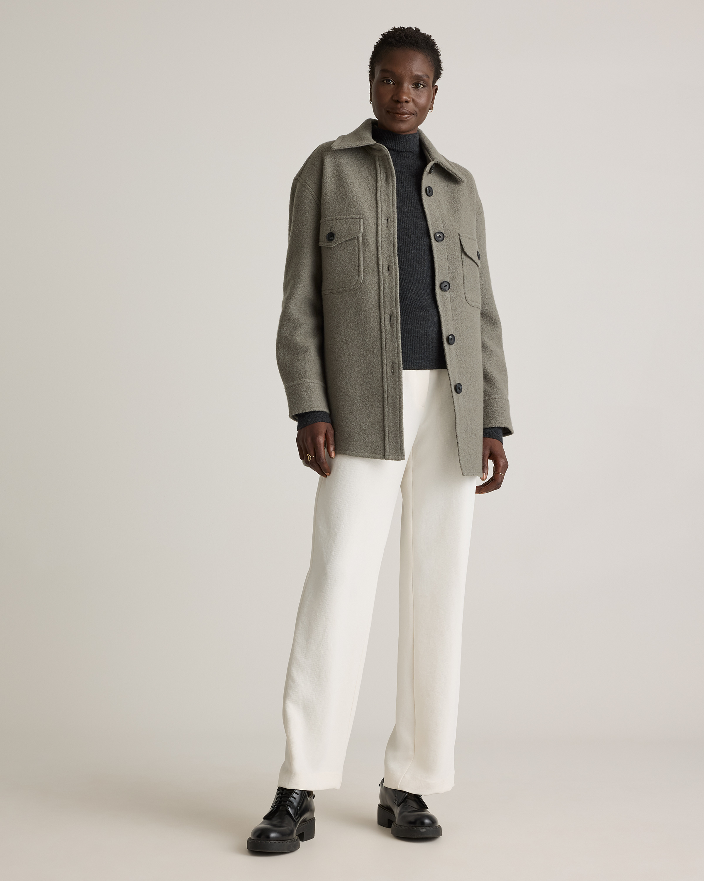 100% Merino Wool Shirt Jacket — Image 48