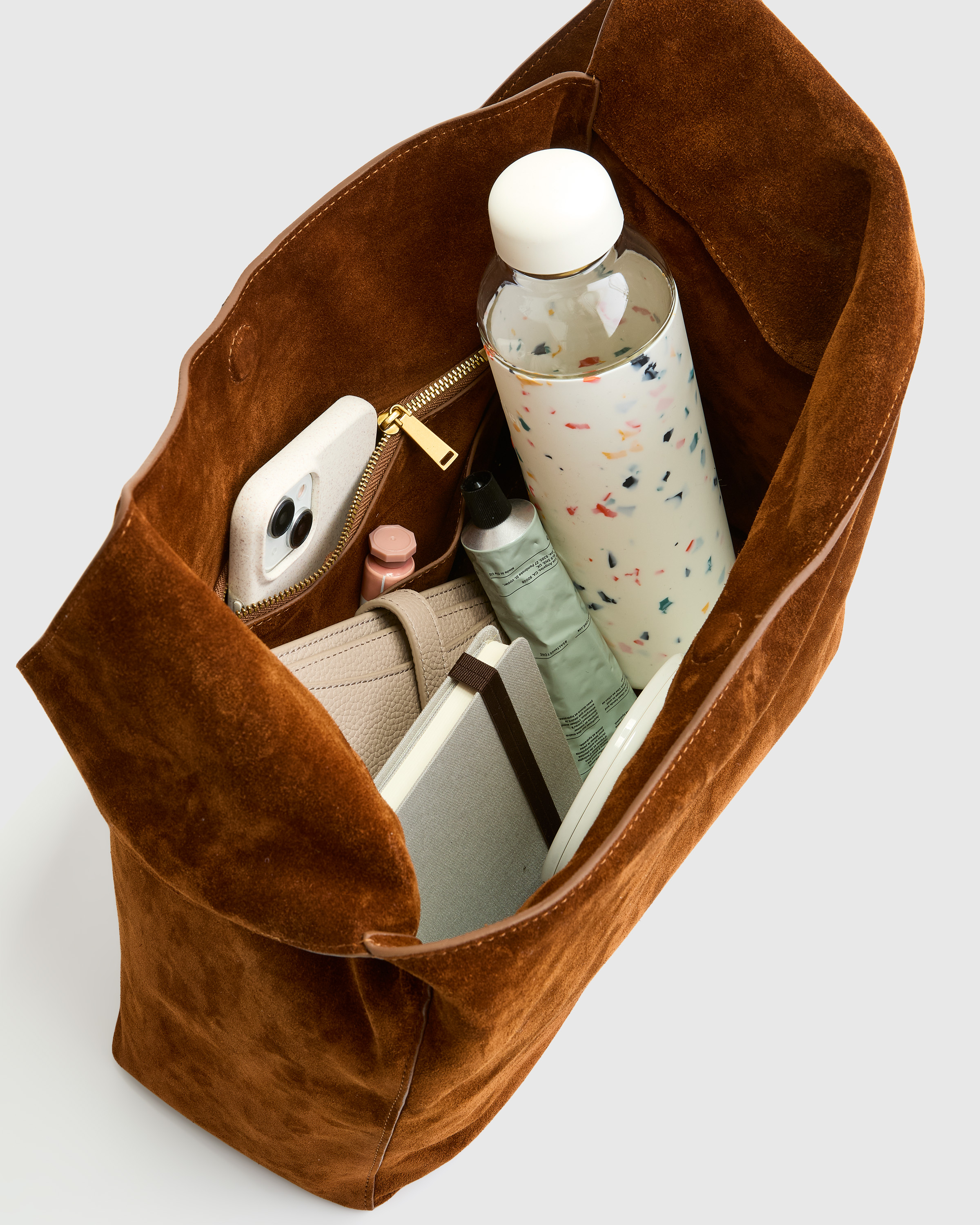 Italian Suede Slouchy Shoulder Bag — Image 5
