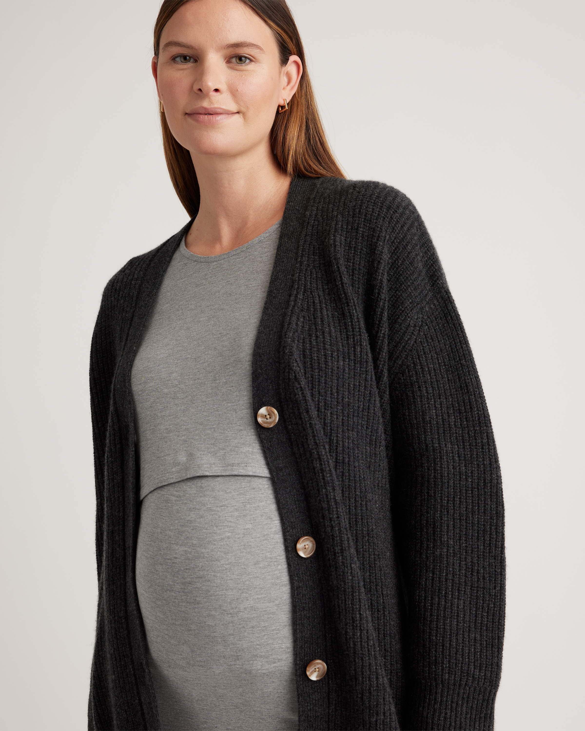 Tencel Jersey Maternity & Nursing Long Sleeve Relaxed Fit Tee 2-Pack — Image 4