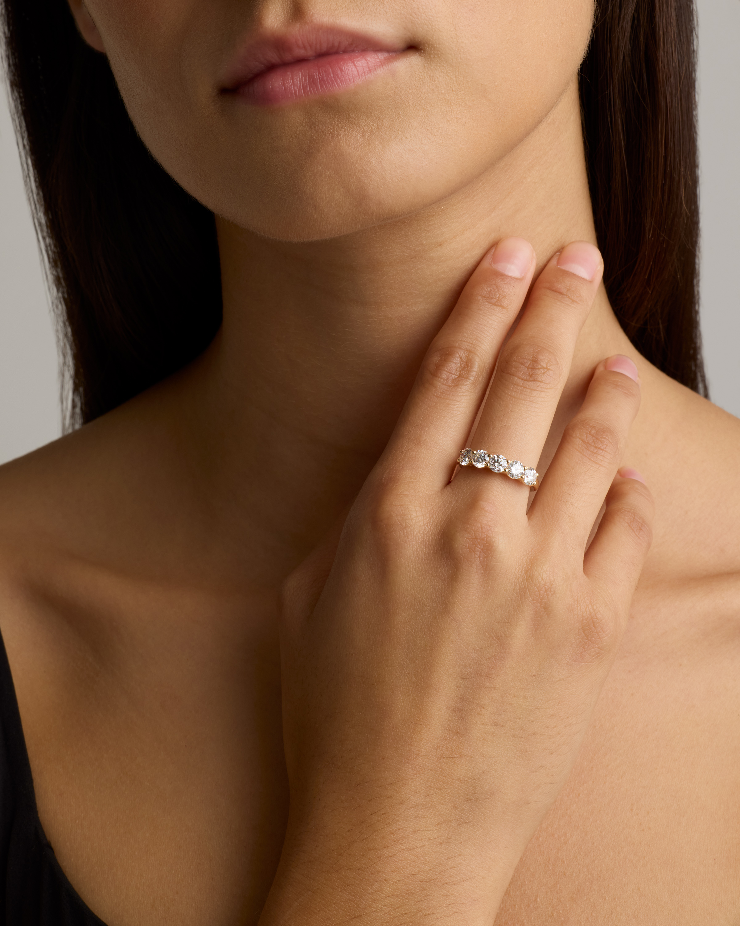 Lab Grown Diamond Five Stone Band — Image 5