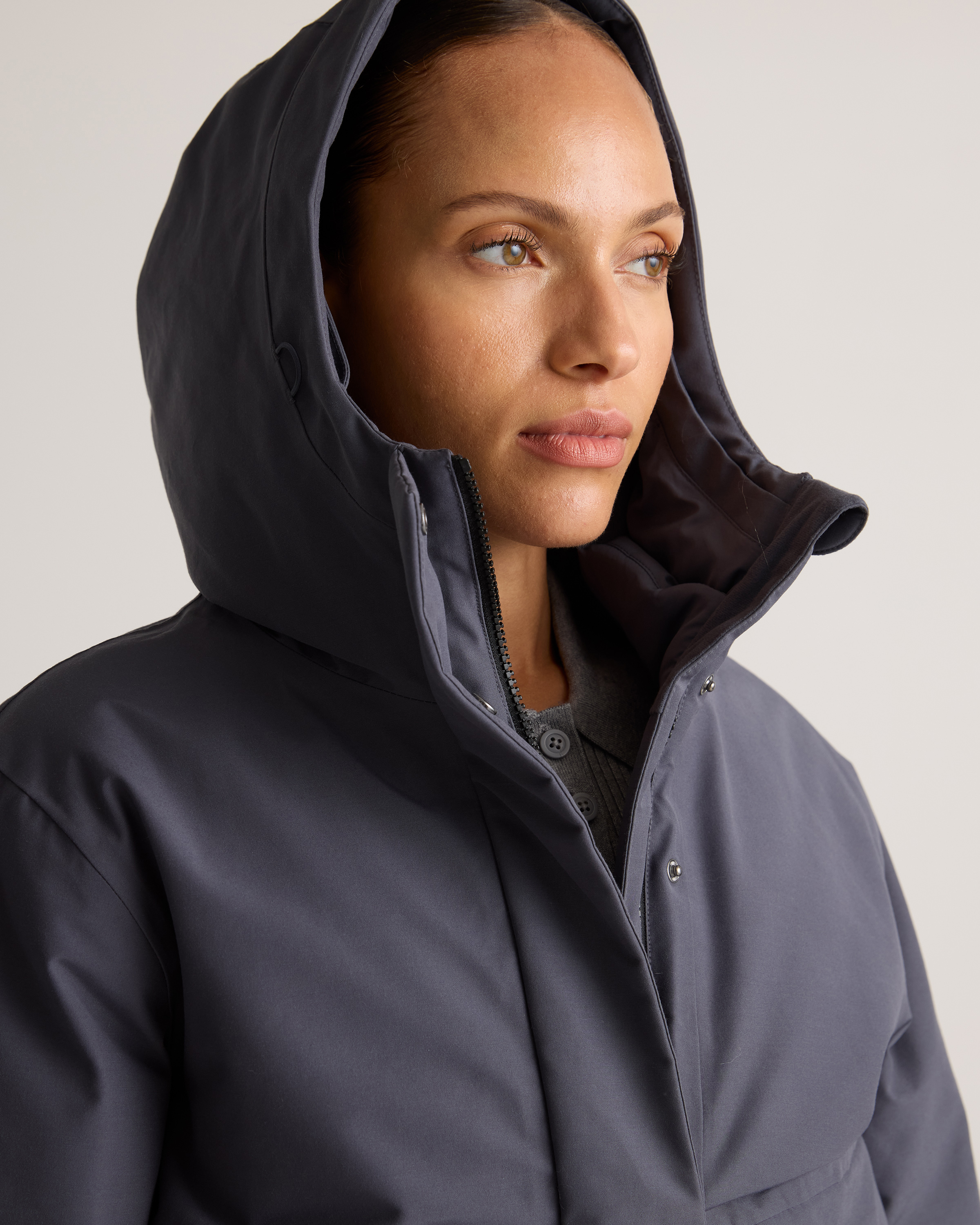 Responsible Down Hooded Short Parka — Image 12