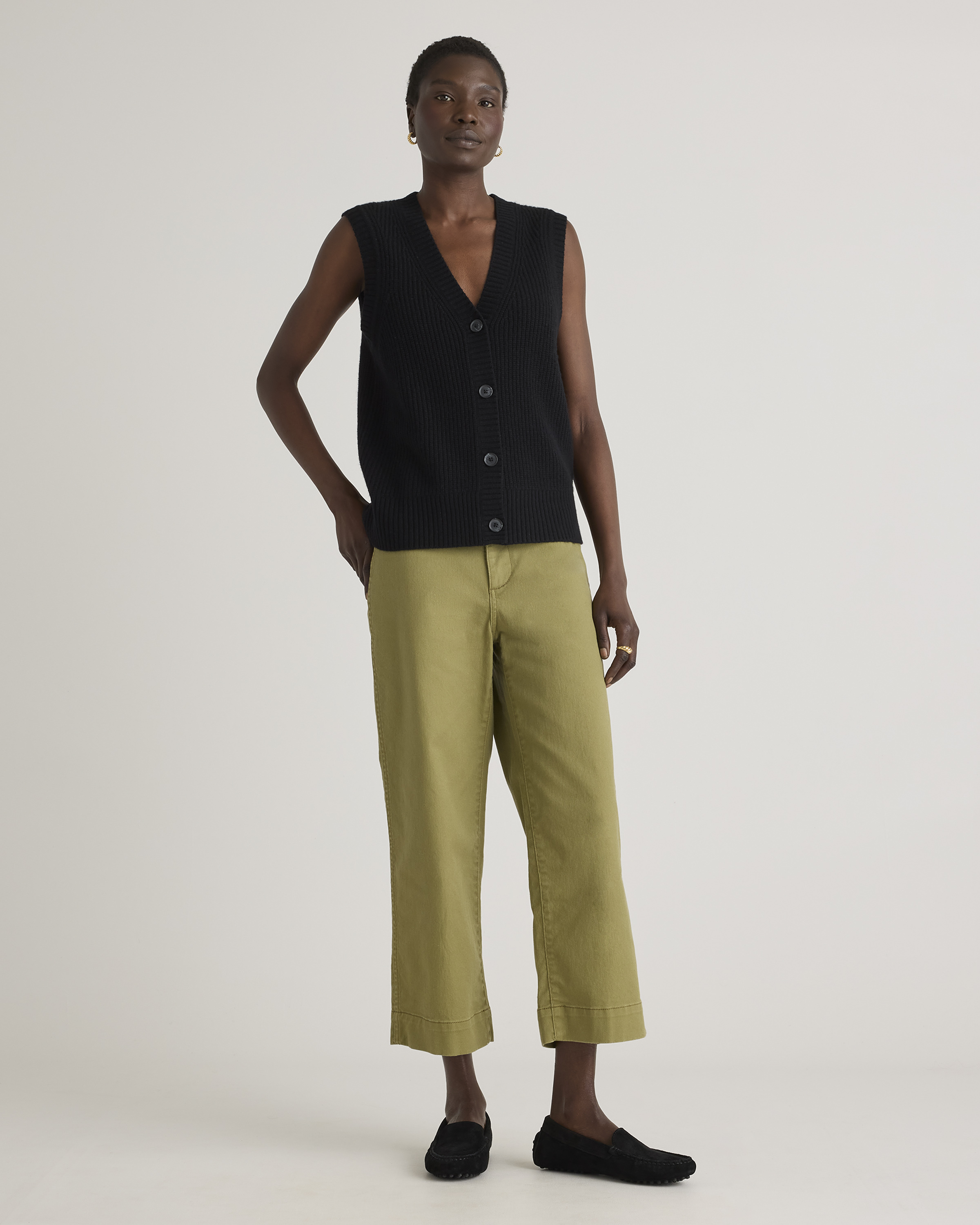 Mongolian Cashmere Fisherman Sweater Vest — Image 23