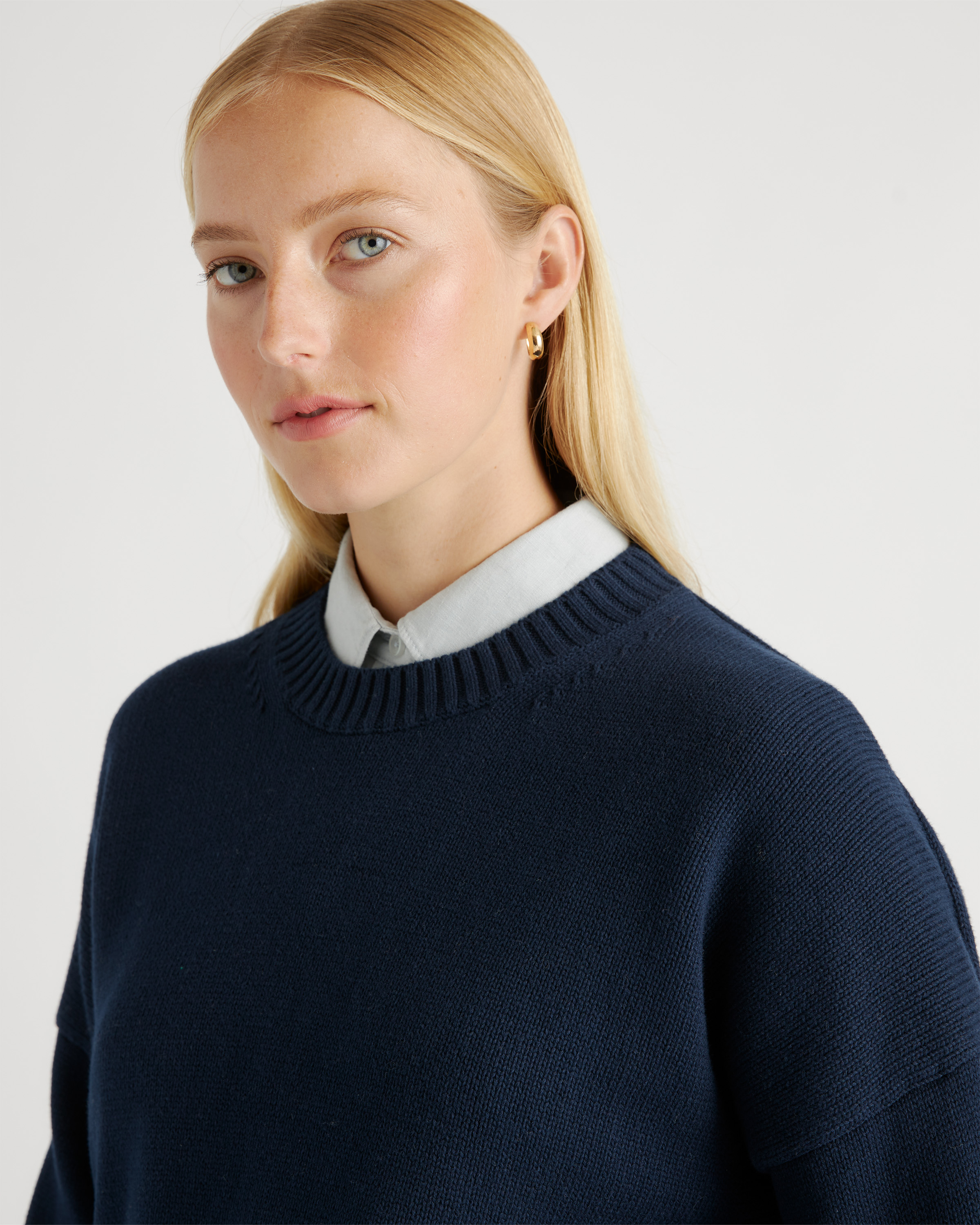 100% Organic Cotton Boyfriend Crew Sweater — Image 19