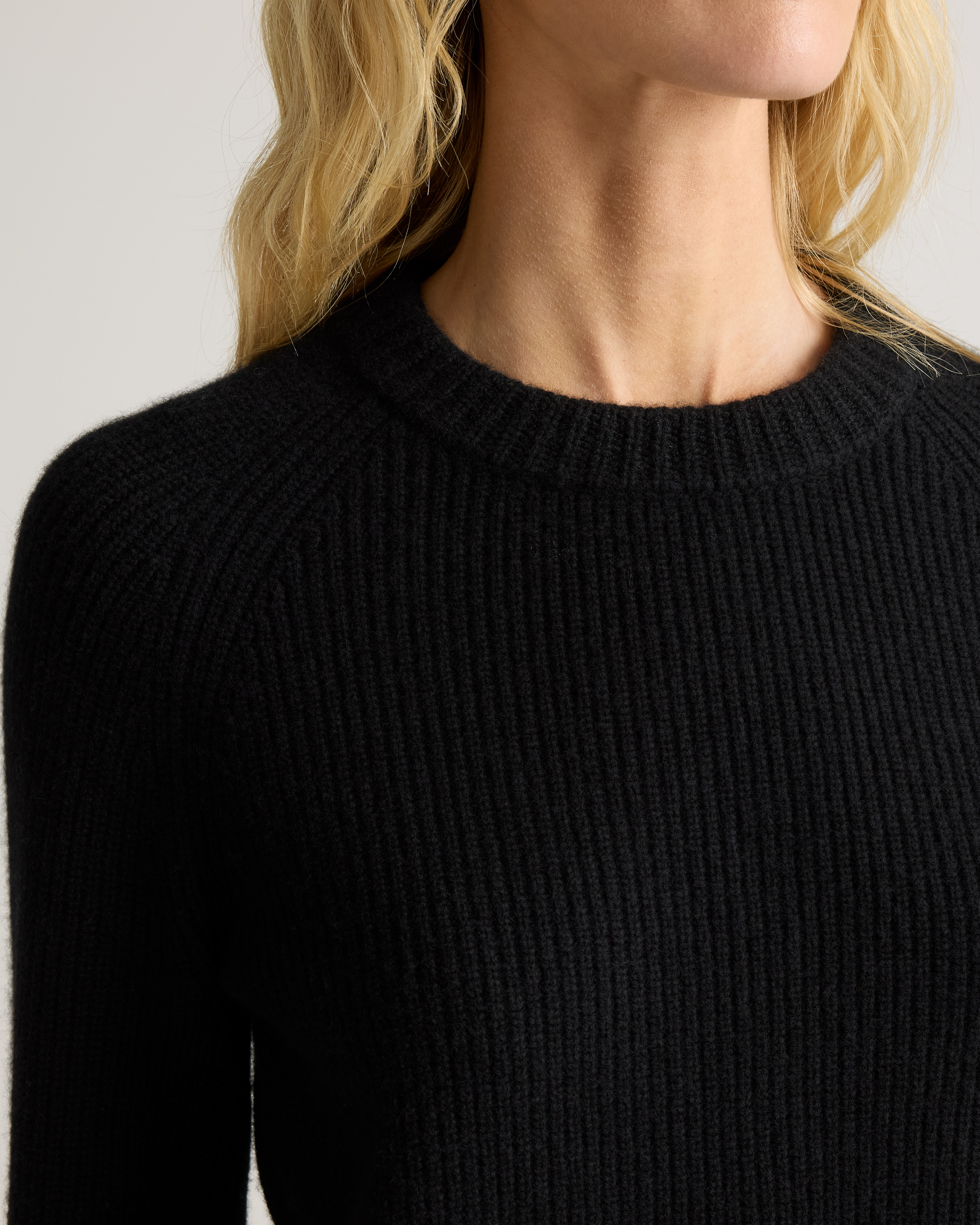 Mongolian Cashmere Fisherman Crewneck Sweater — Image 23