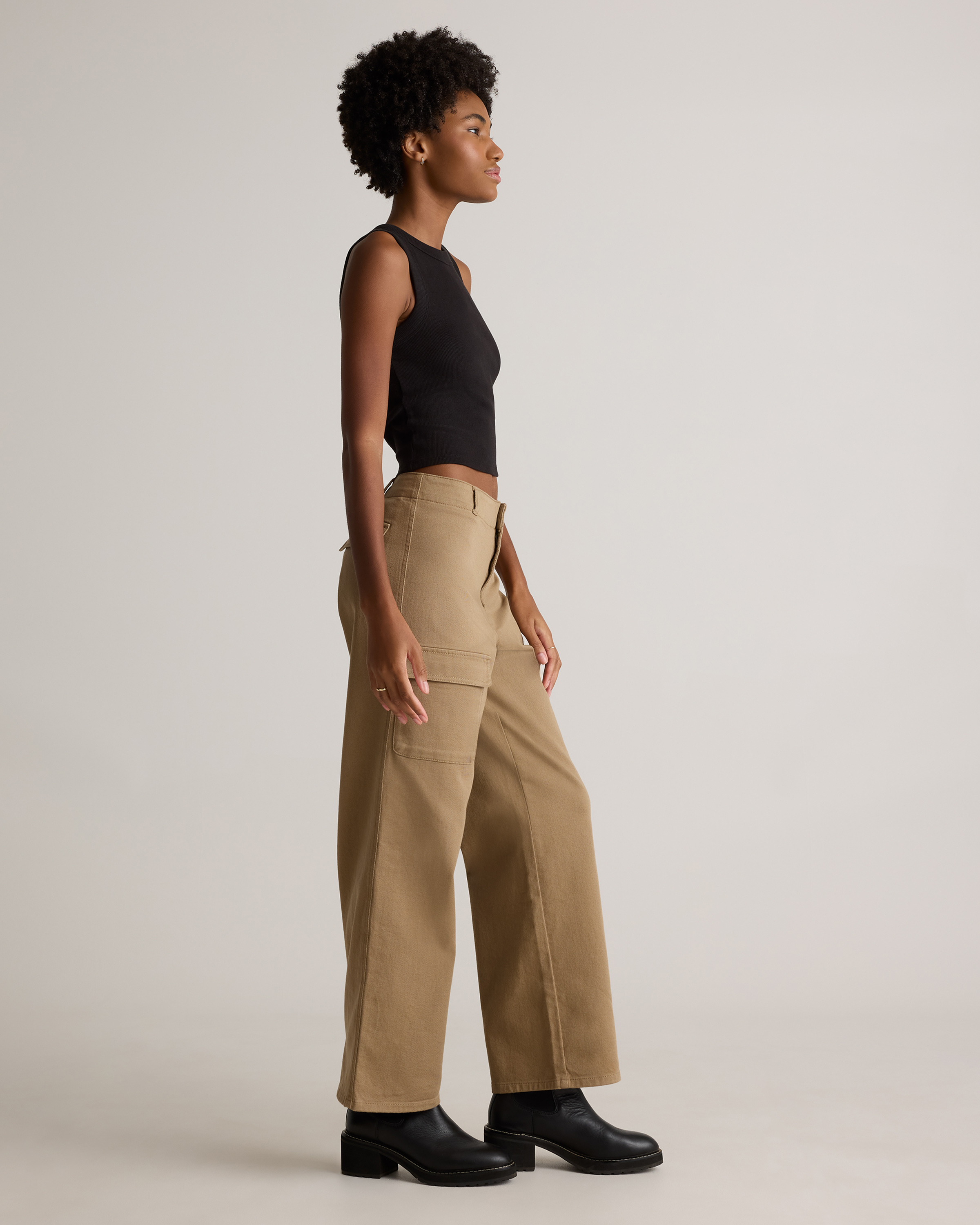 Organic Cotton Micro-Rib Cropped Cutaway Tank (3-Pack) — Image 7