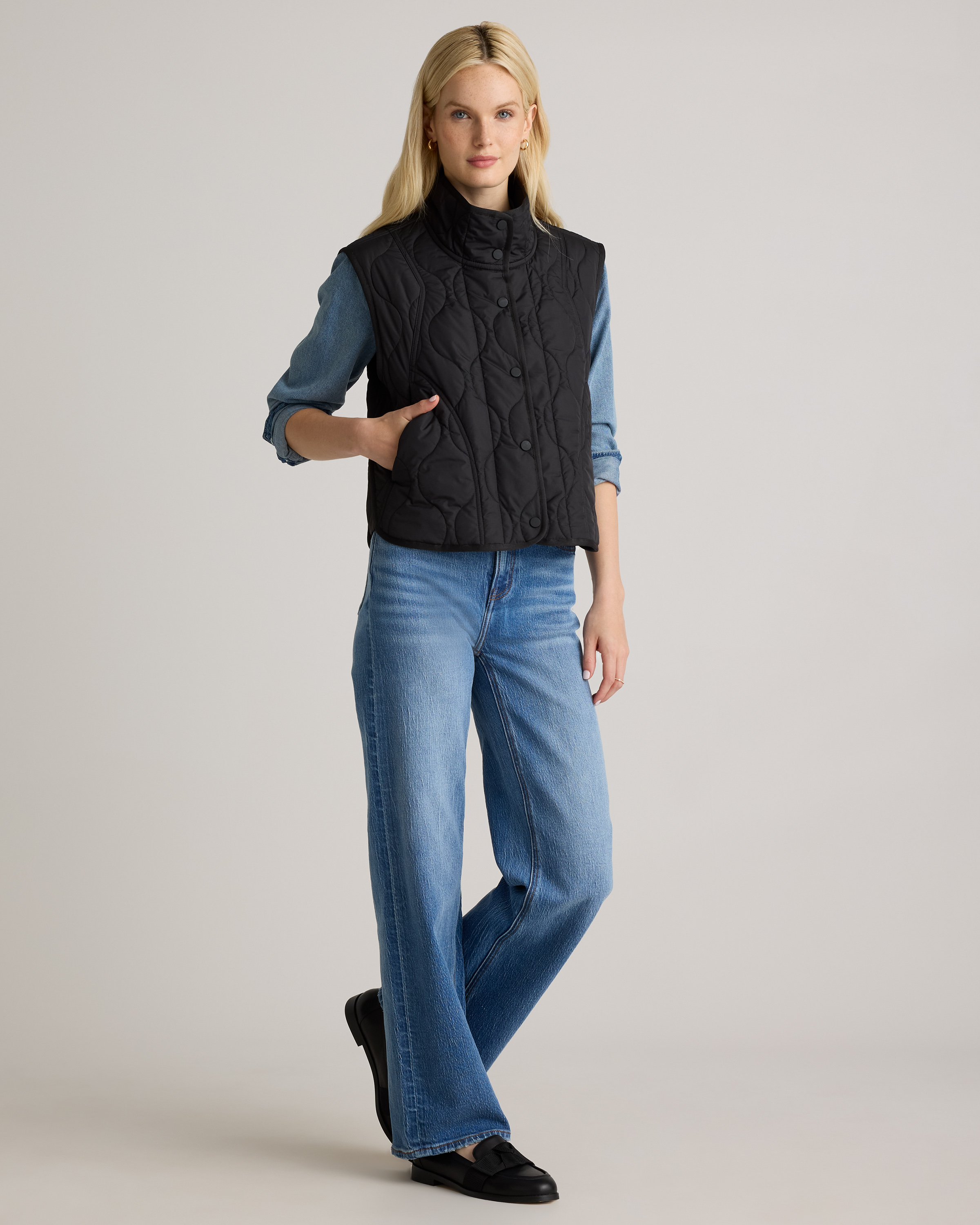Featherless Quilted Puffer Vest — Image 20