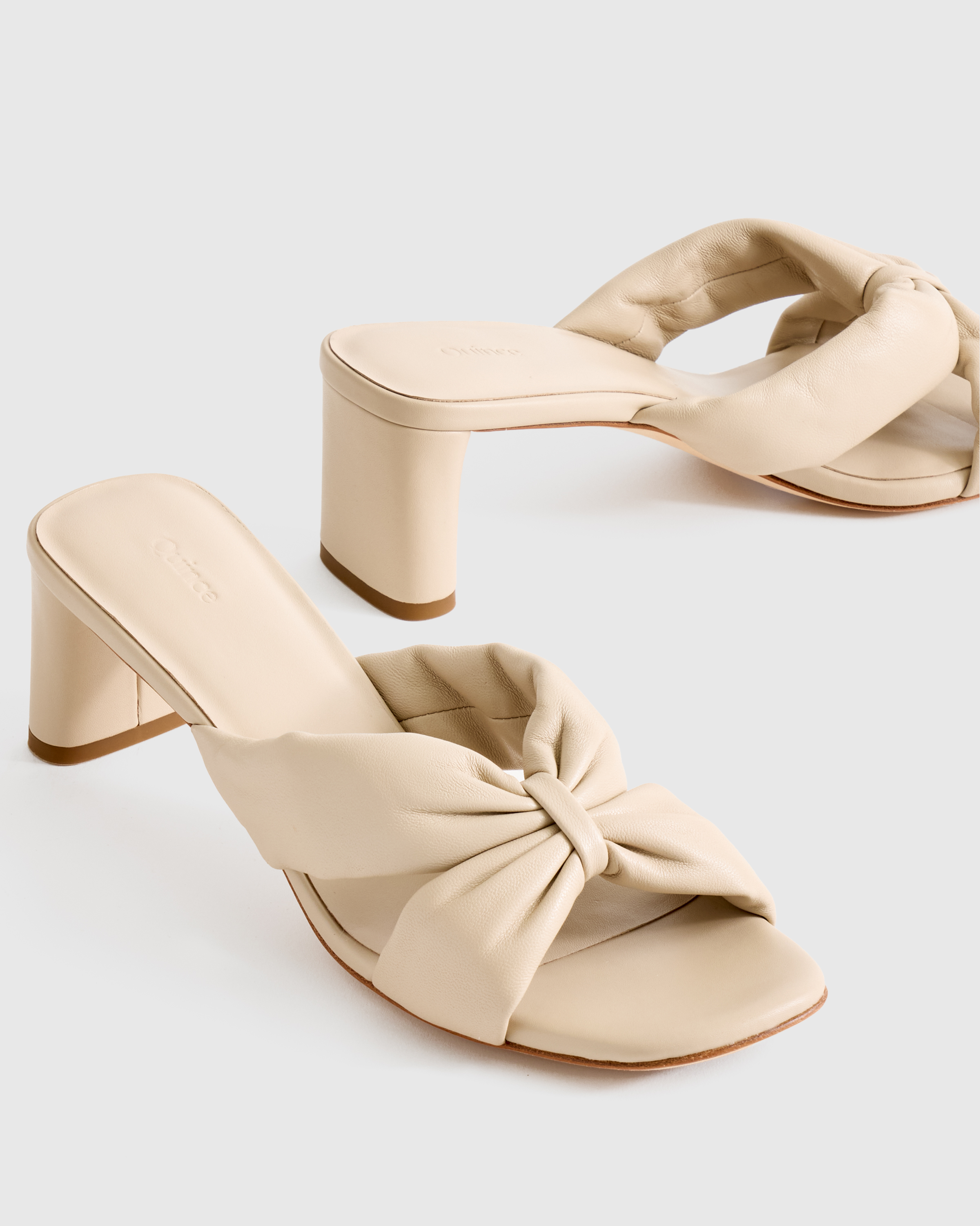 Italian Leather Twist Mid Heel Mule — Image 8