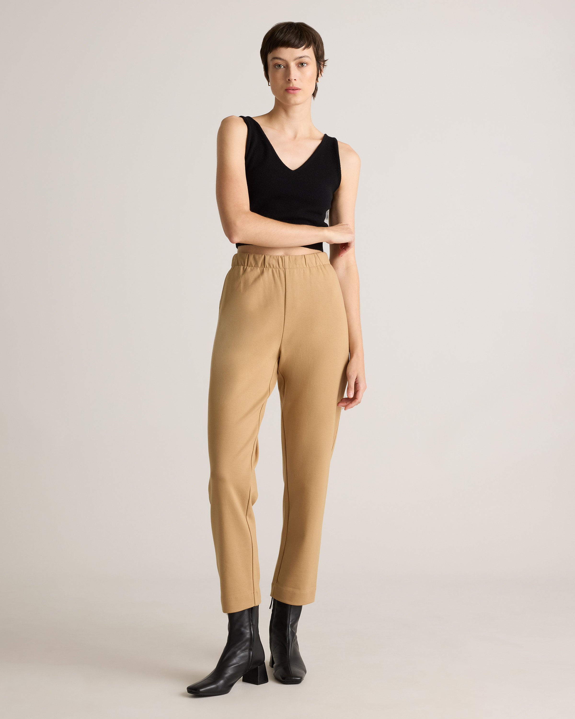 Organic Cotton Double Knit Straight Pants — Image 20