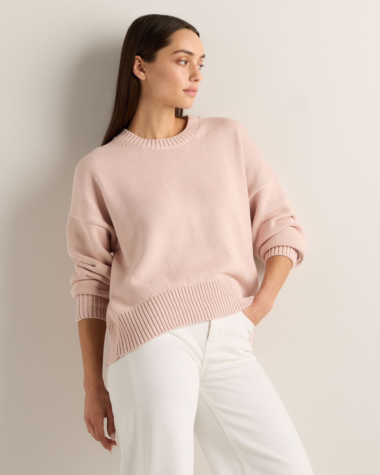 100% Organic Cotton Boyfriend Crew Sweater — Image 45