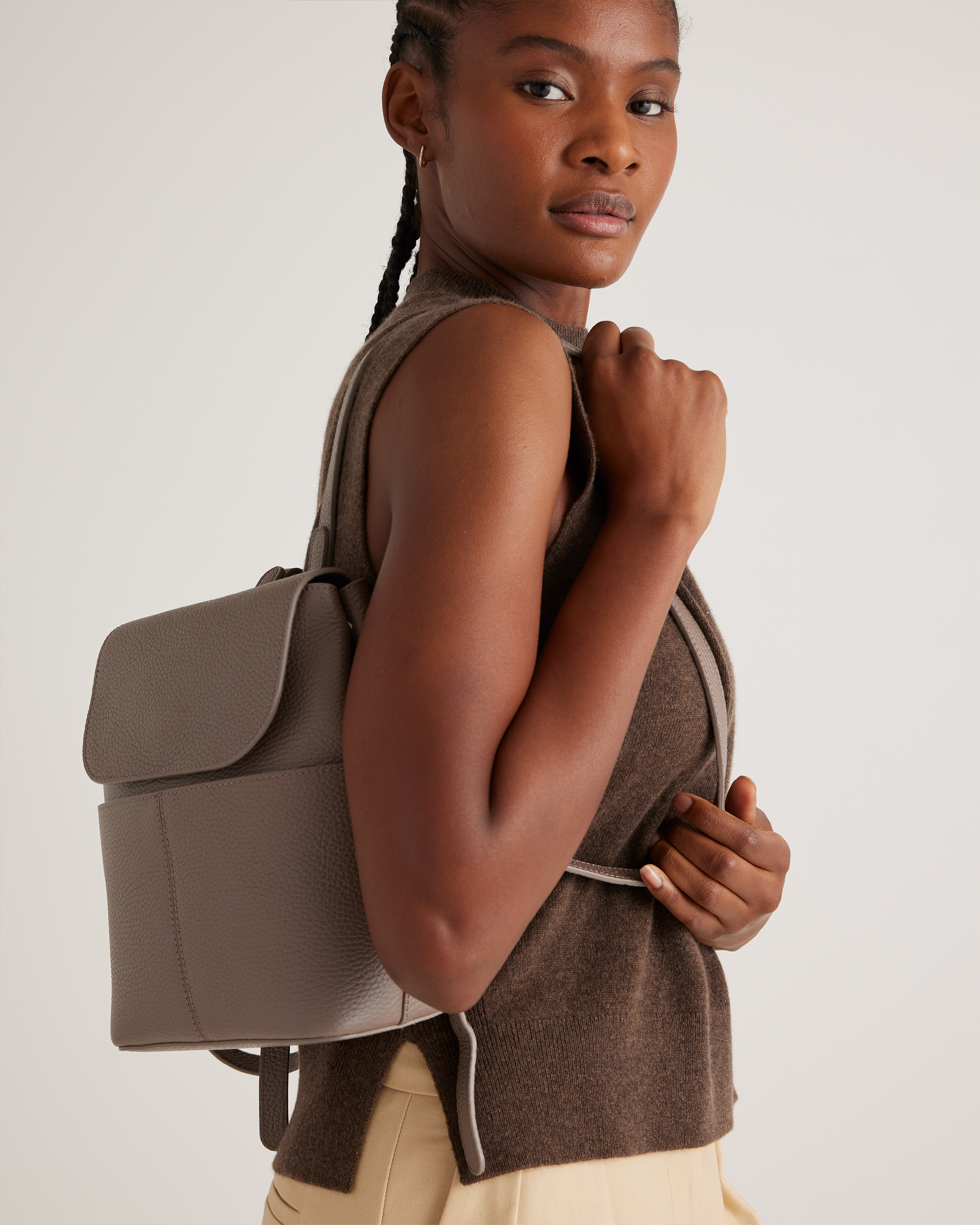 Italian Leather Small Backpack — Image 7