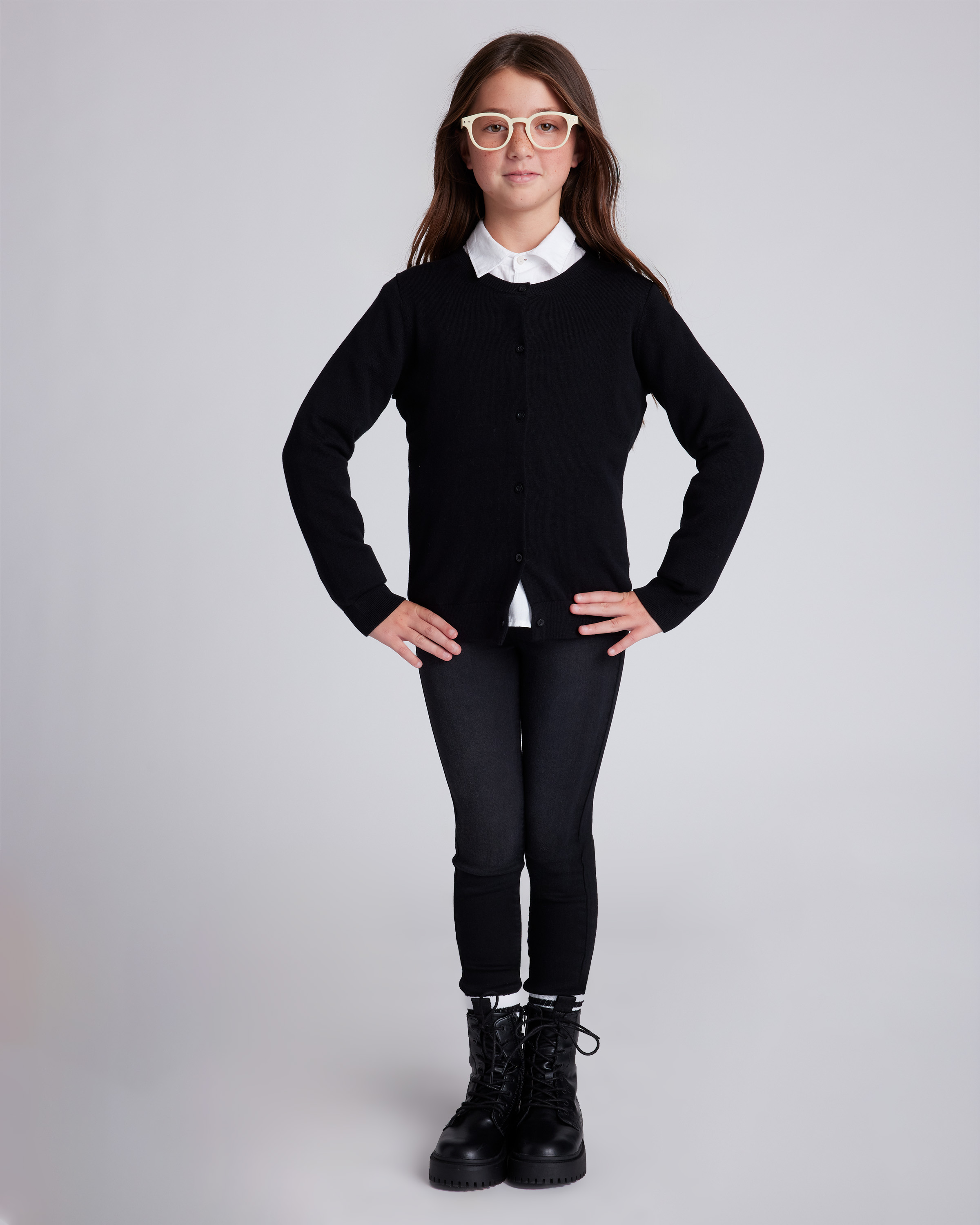 100% Organic Cotton Crewneck Cardigan — Image 15