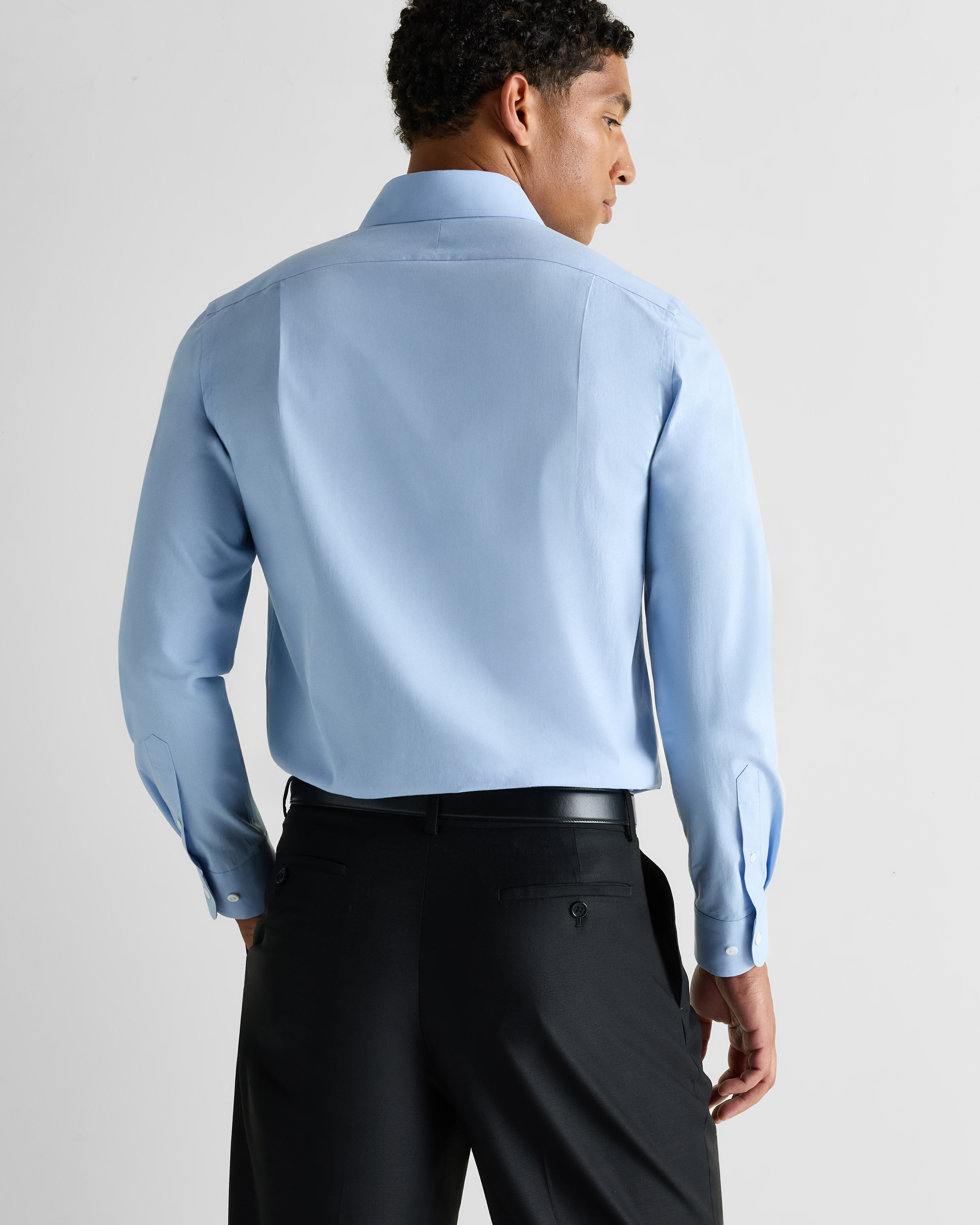 Organic Cotton Stretch Poplin Dress Shirt — Image 12