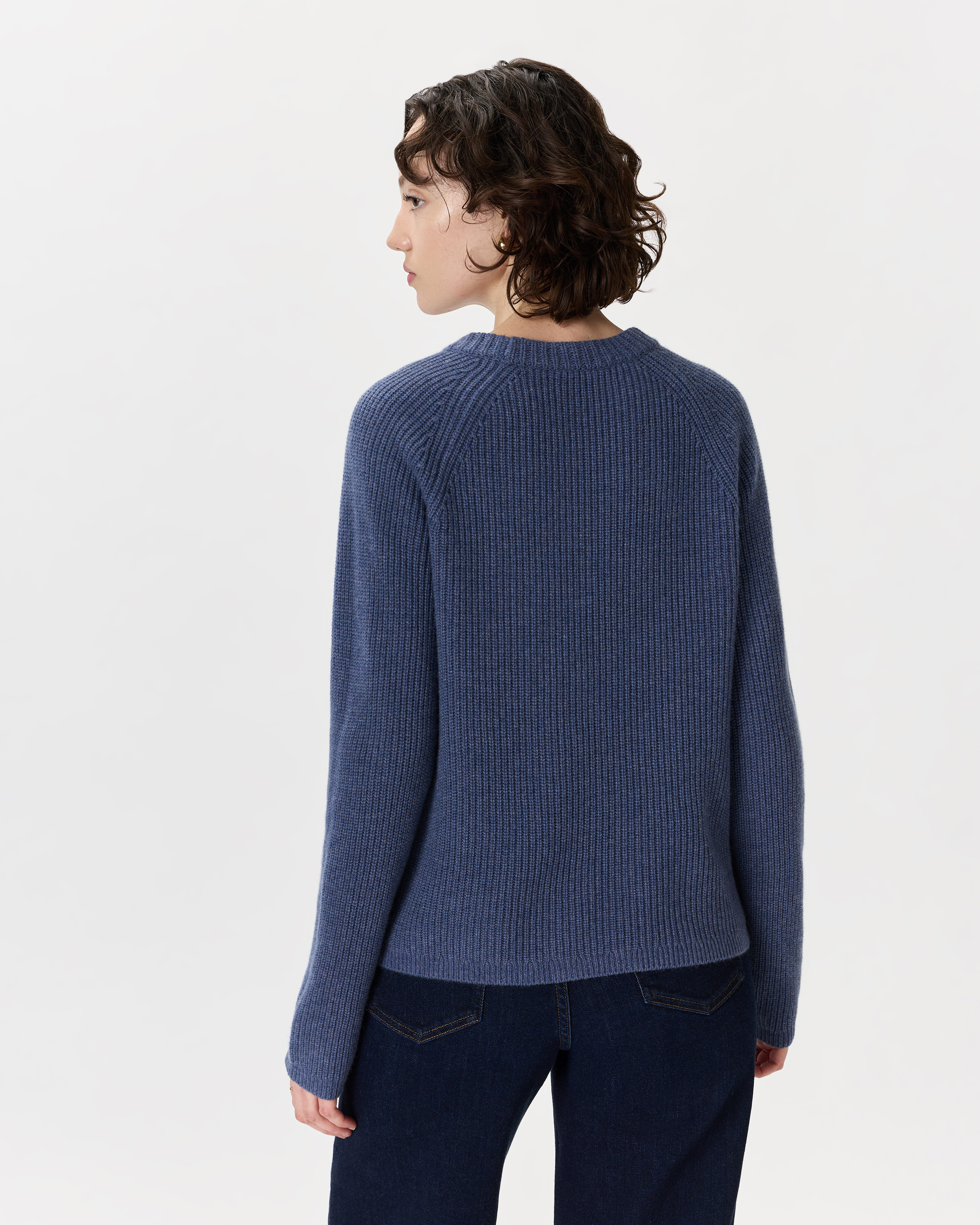 Mongolian Cashmere Fisherman Crewneck Sweater — Image 34