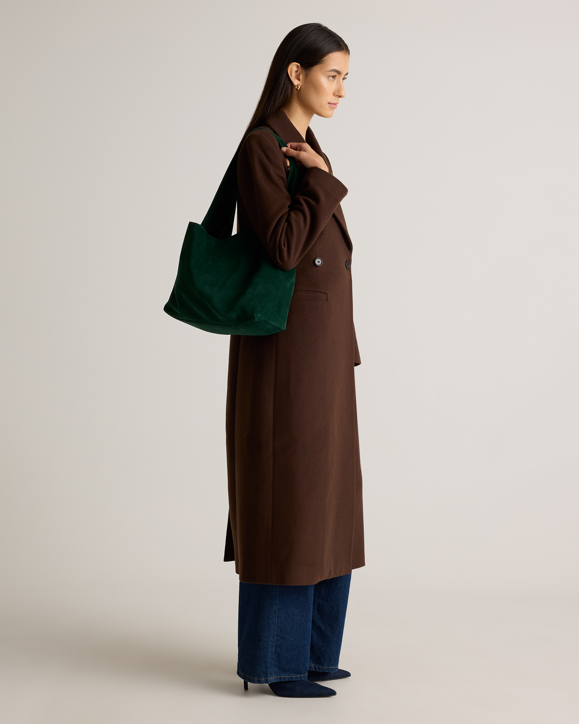 Italian Suede Slouchy Shoulder Bag — Image 25