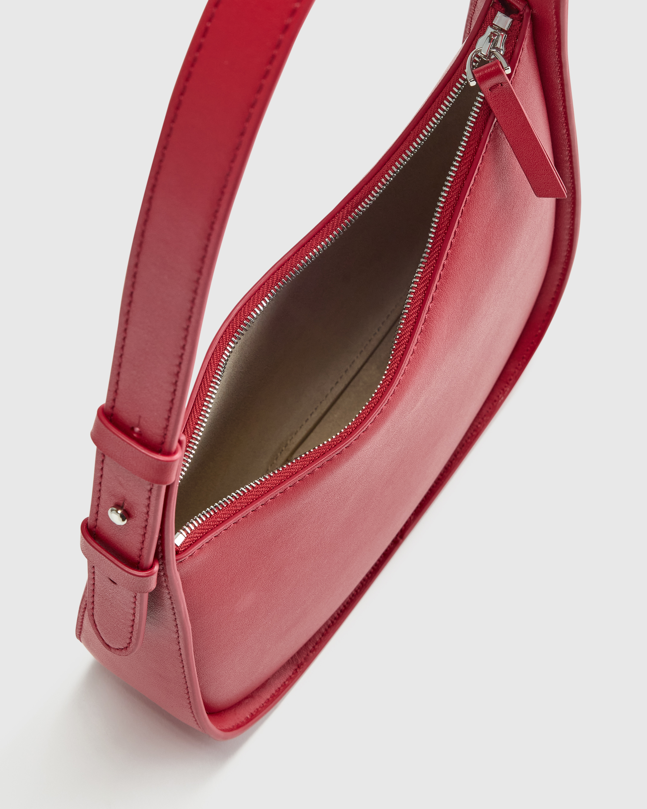 Italian Leather Asymmetrical Mini Shoulder Bag — Image 20