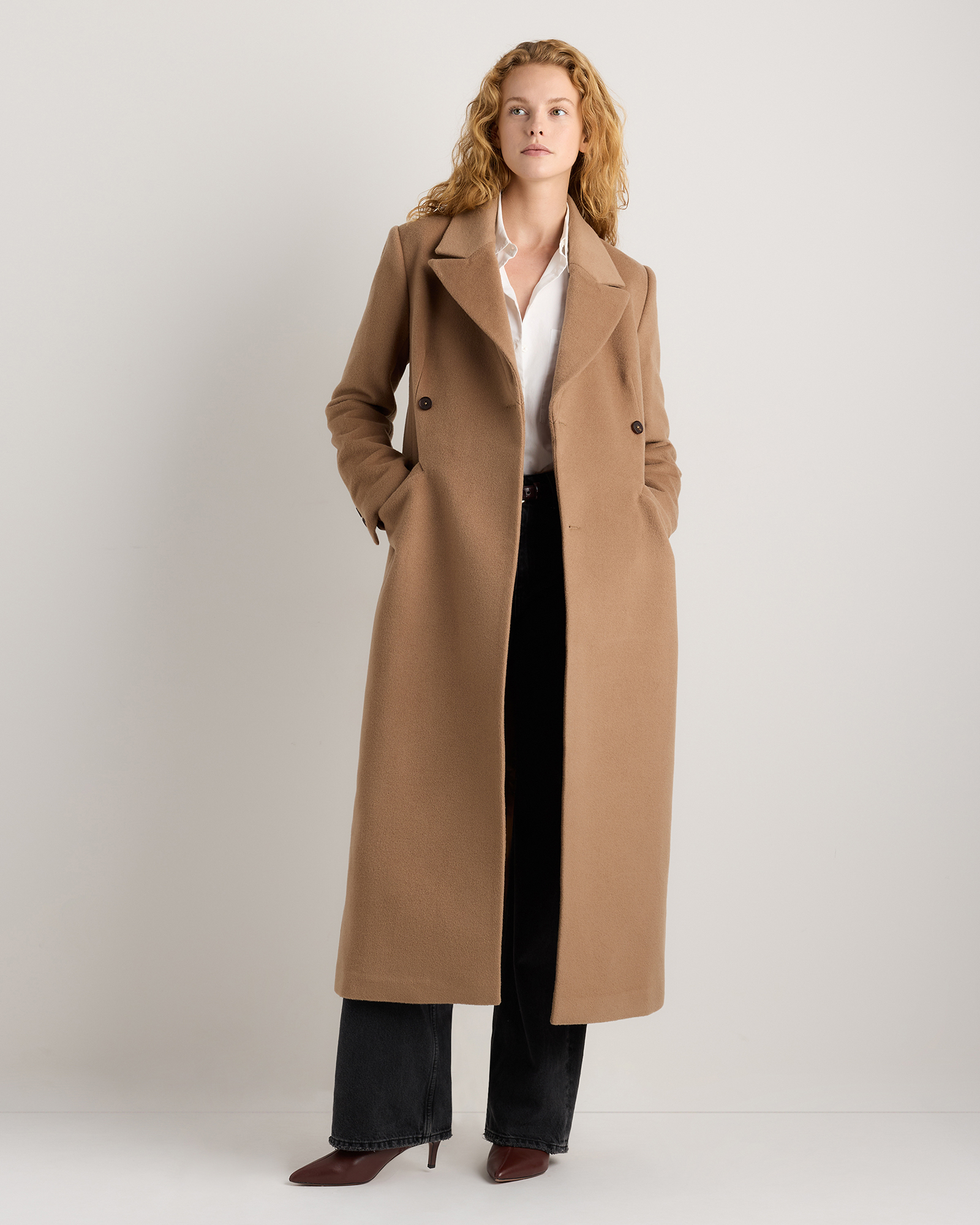 Wool Cashmere Tailored Long Coat — Image 15
