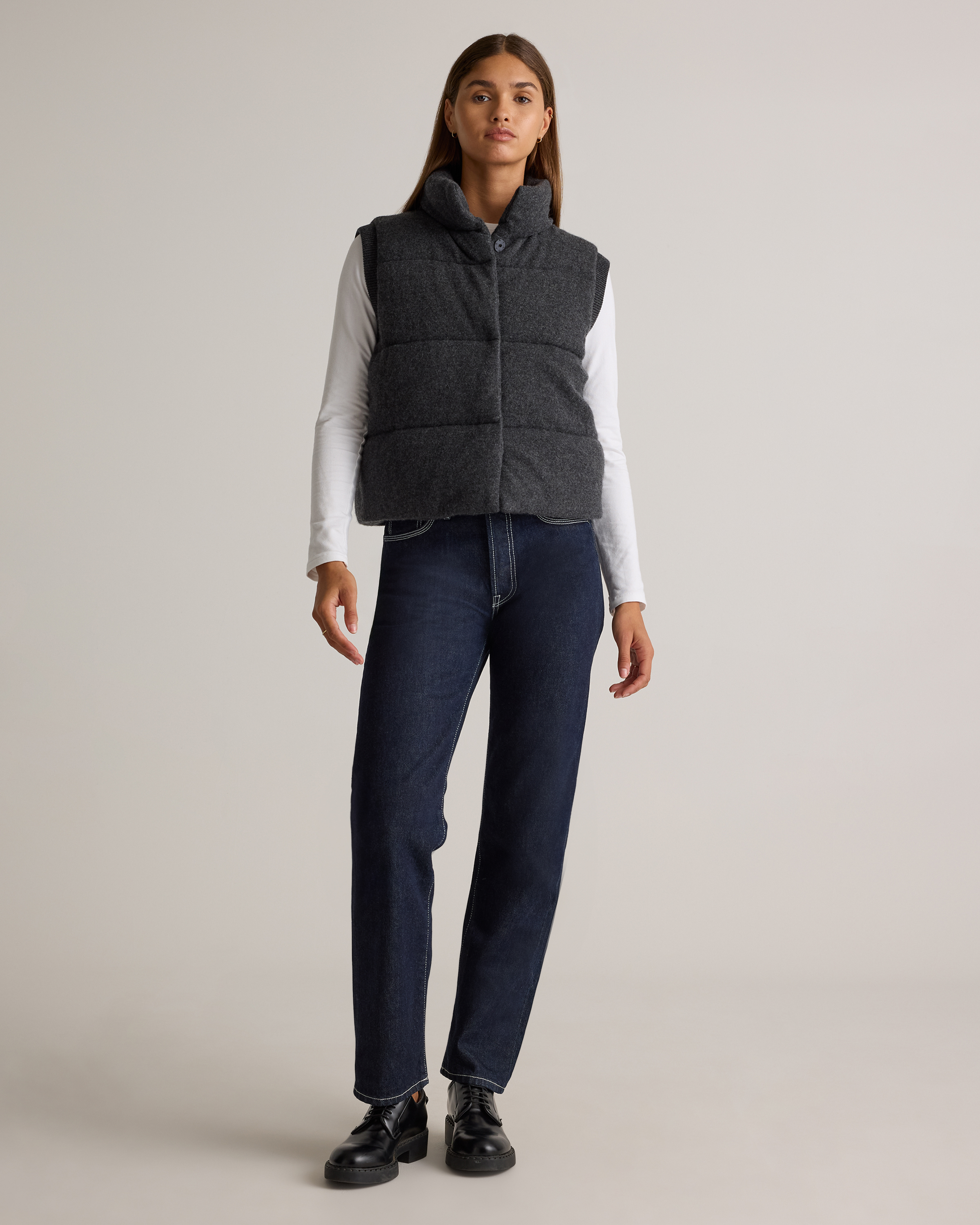 Mongolian Cashmere Puffer Vest — Image 9