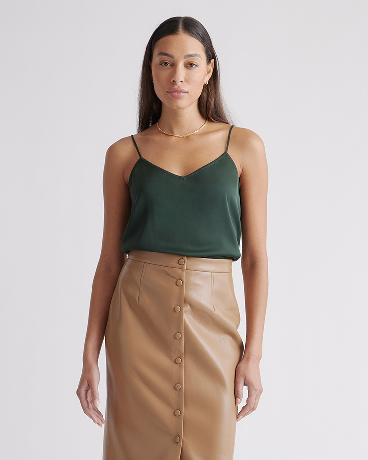 Washable Stretch Silk V-Neck Cami — Image 41
