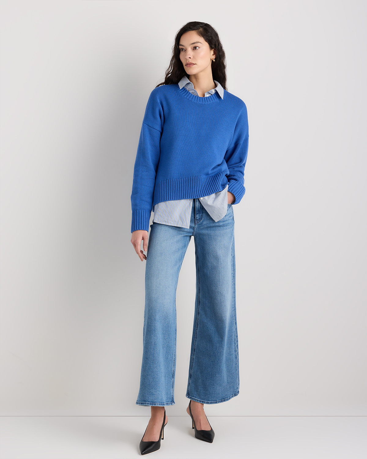 100% Organic Cotton Boyfriend Crew Sweater — Image 68