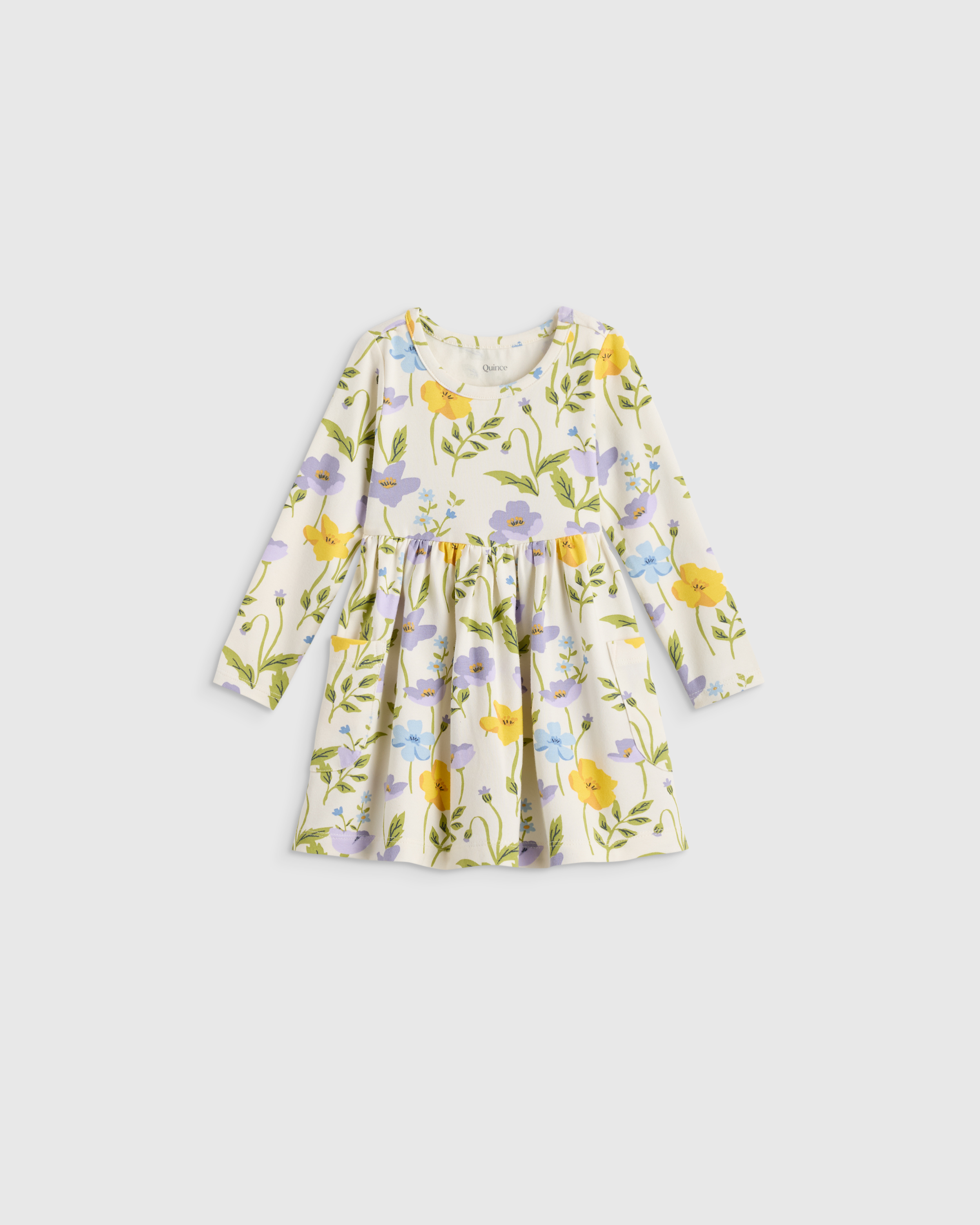 Organic Cotton Long Sleeve Fit and Flare Pocket Dress — Image 17