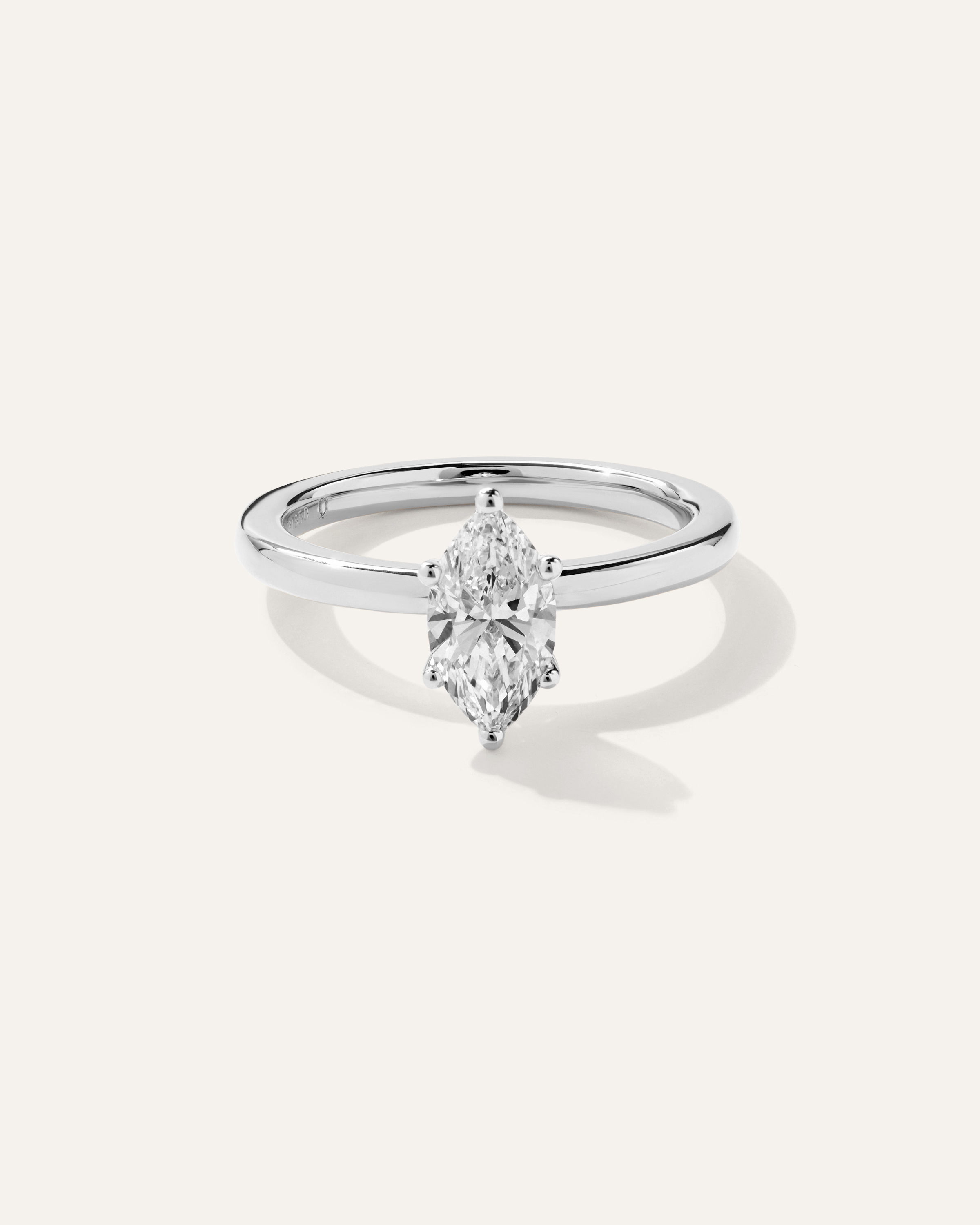 Lab Grown Diamond Marquise Comfort Fit Engagement Ring - 1ct — Image 9