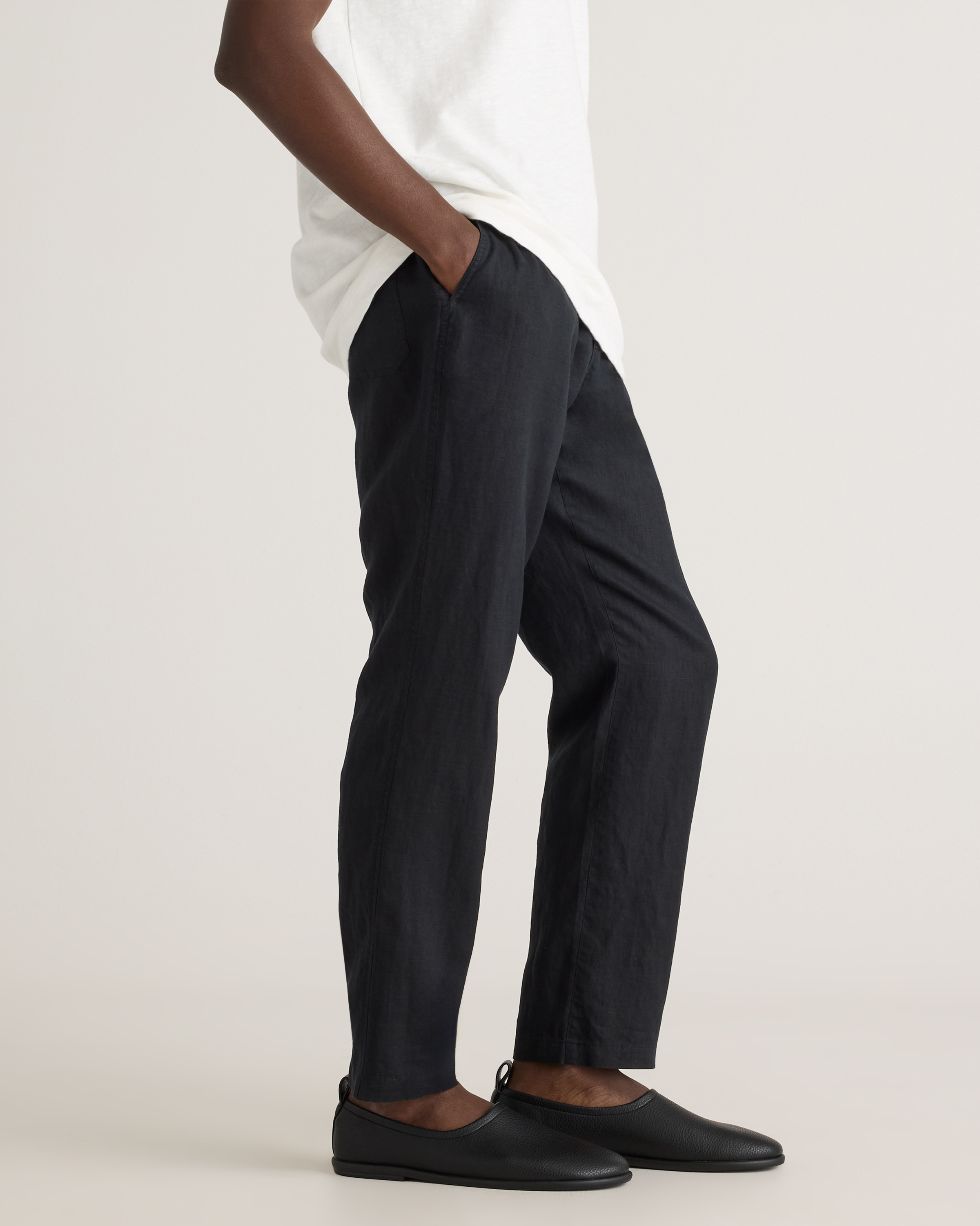 100% European Linen Drawstring Beach Pants — Image 18