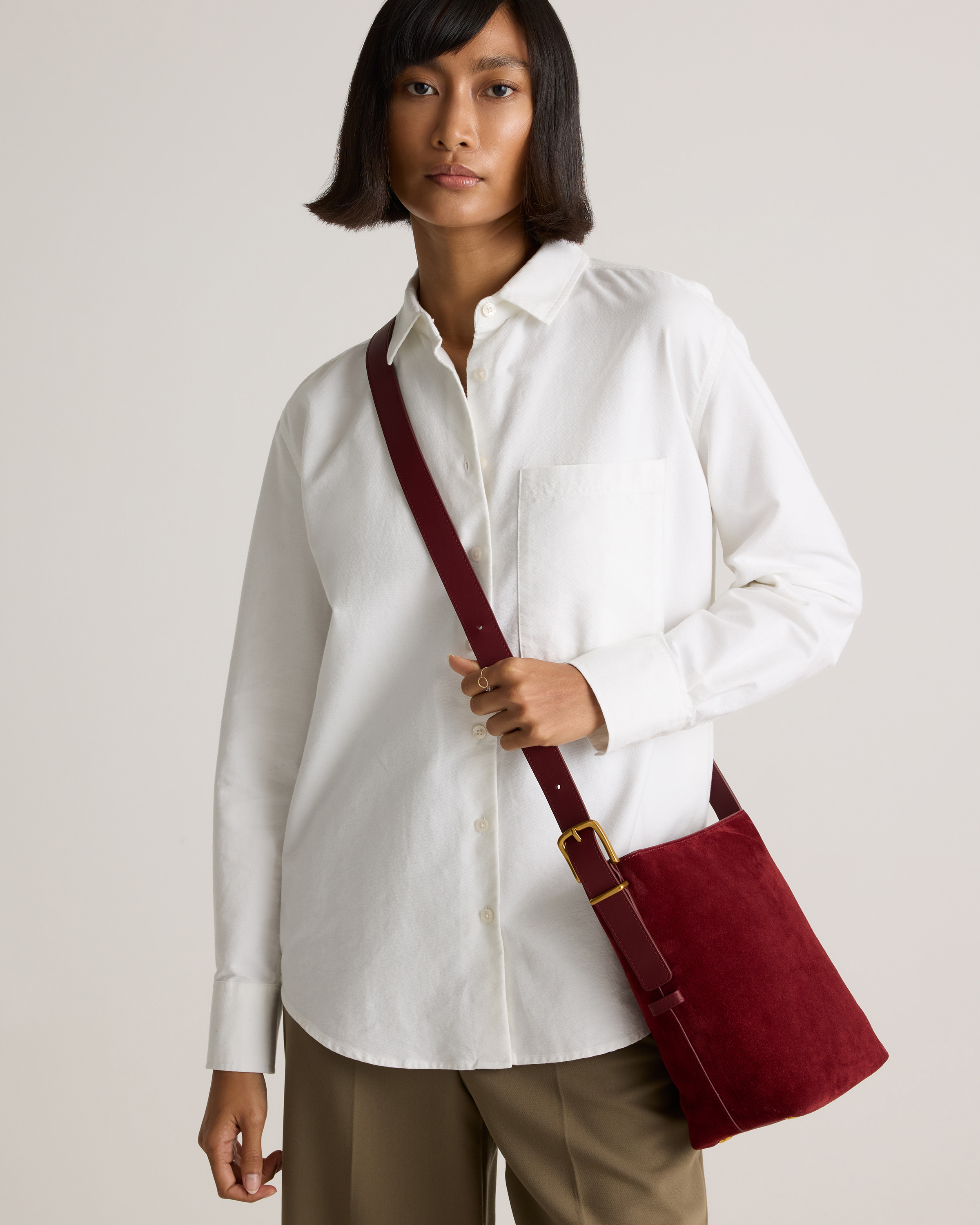 Italian Suede Bucket Crossbody — Image 16