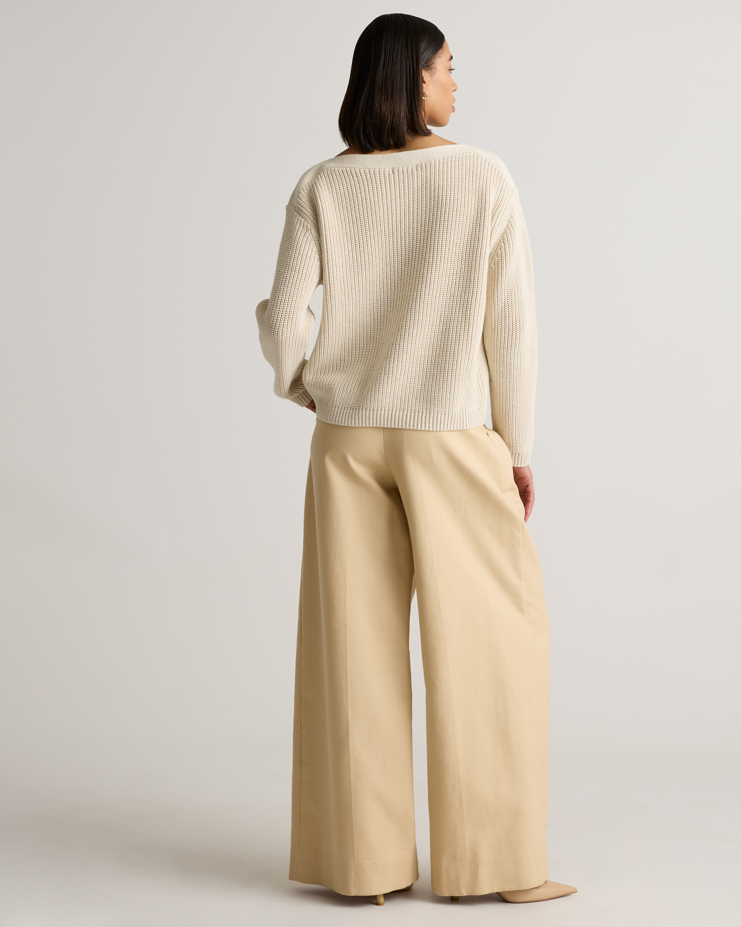 100% Organic Cotton Fisherman Boatneck Sweater — Image 31