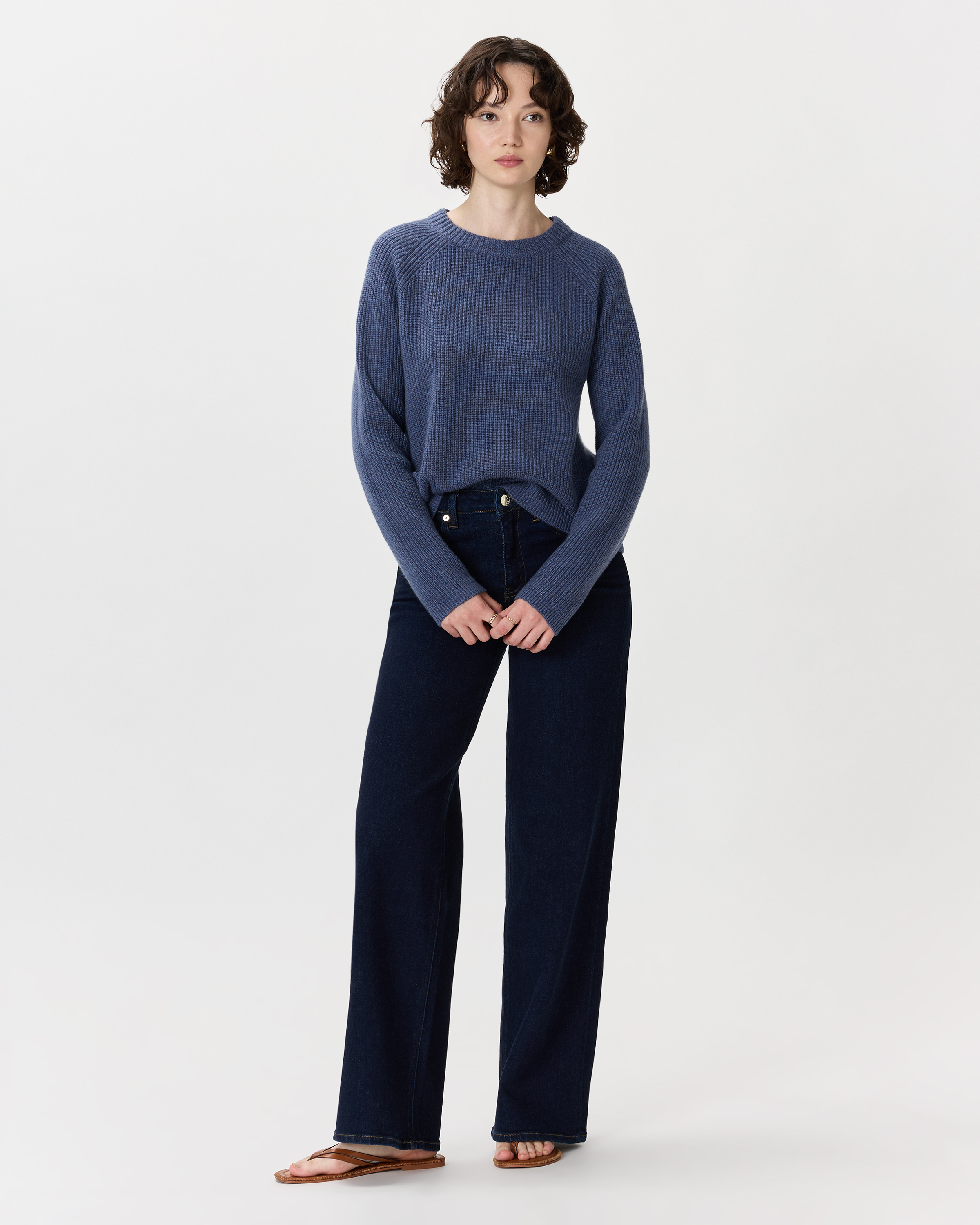 Mongolian Cashmere Fisherman Crewneck Sweater — Image 52