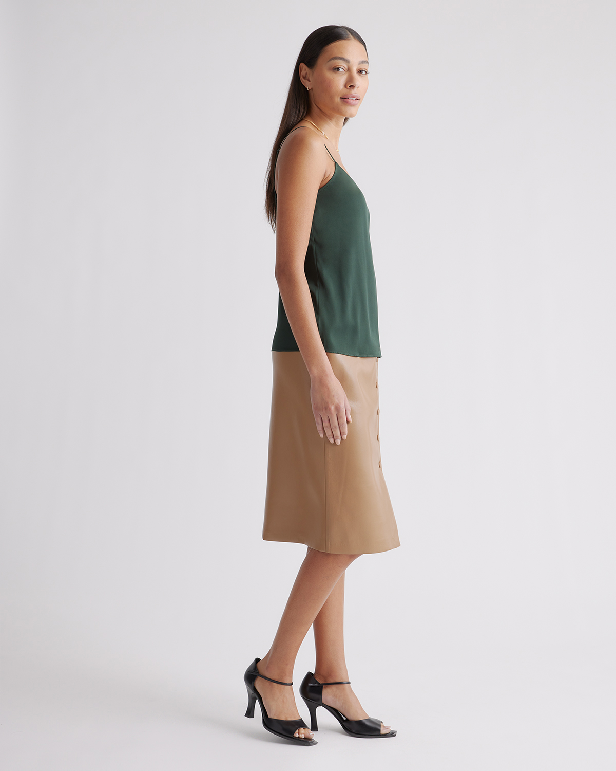Washable Stretch Silk V-Neck Cami — Image 40