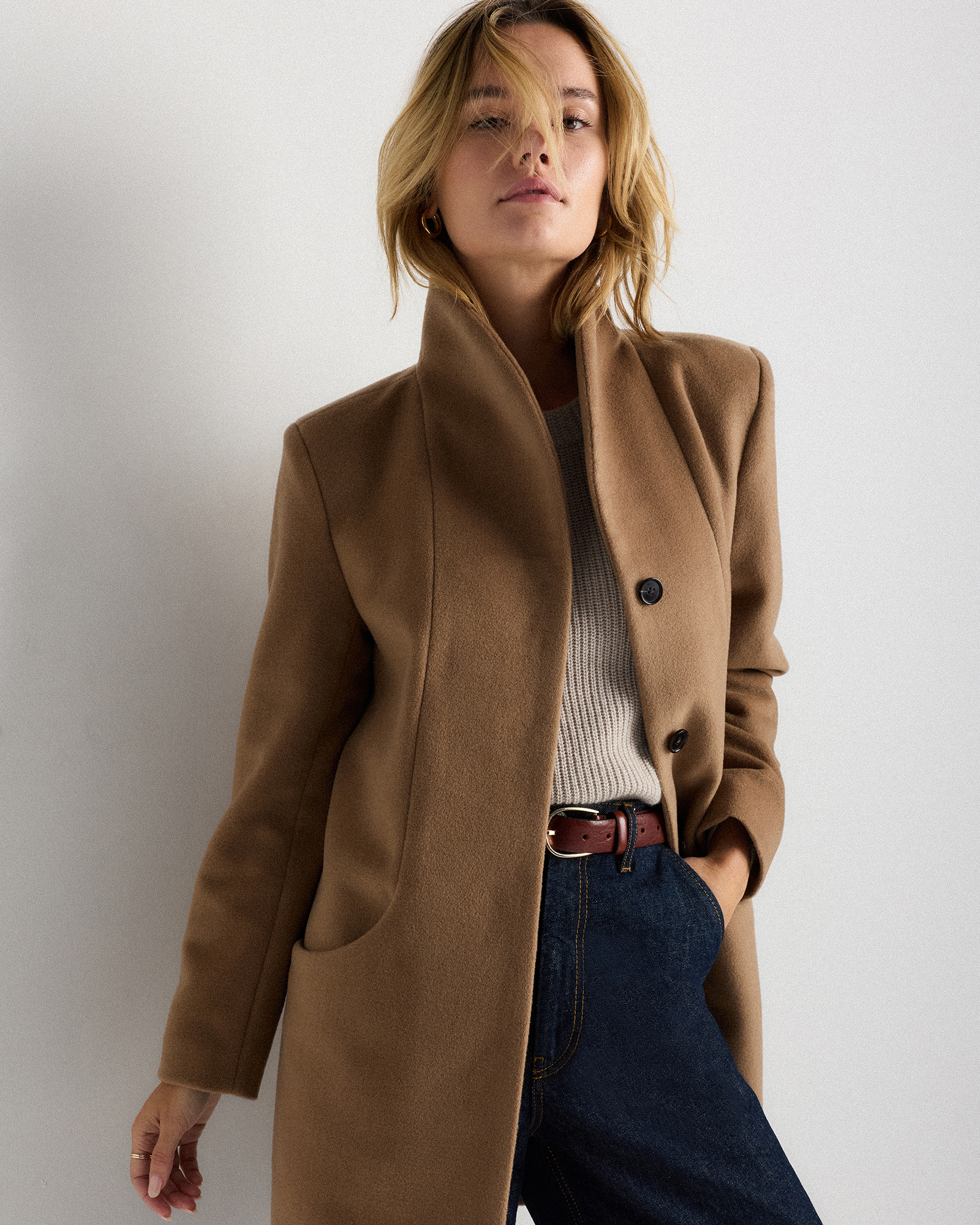 Wool Cashmere Cocoon Coat — Image 10