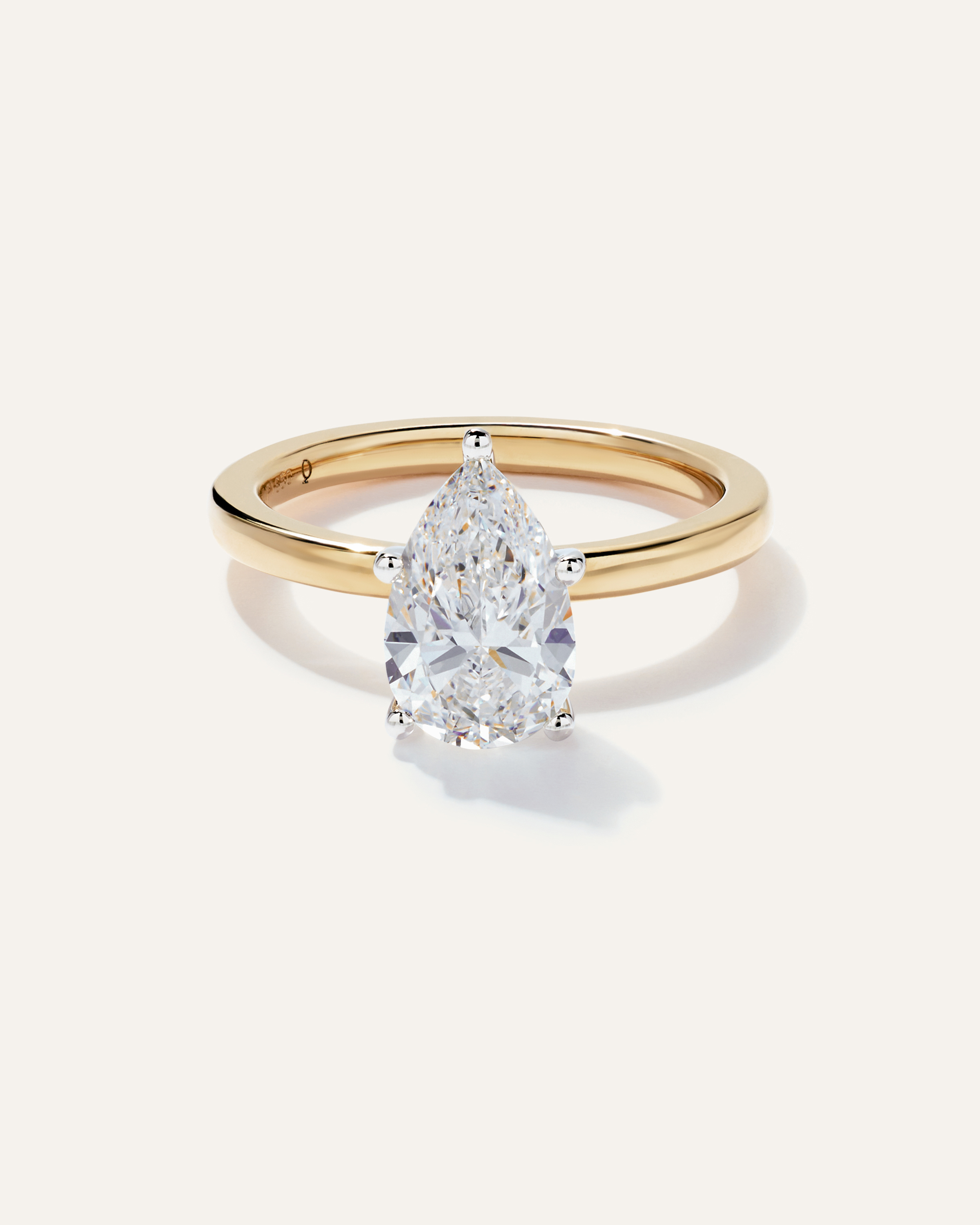 Lab Grown Diamond Pear Comfort Fit Engagement Ring - 2ct — Image 5