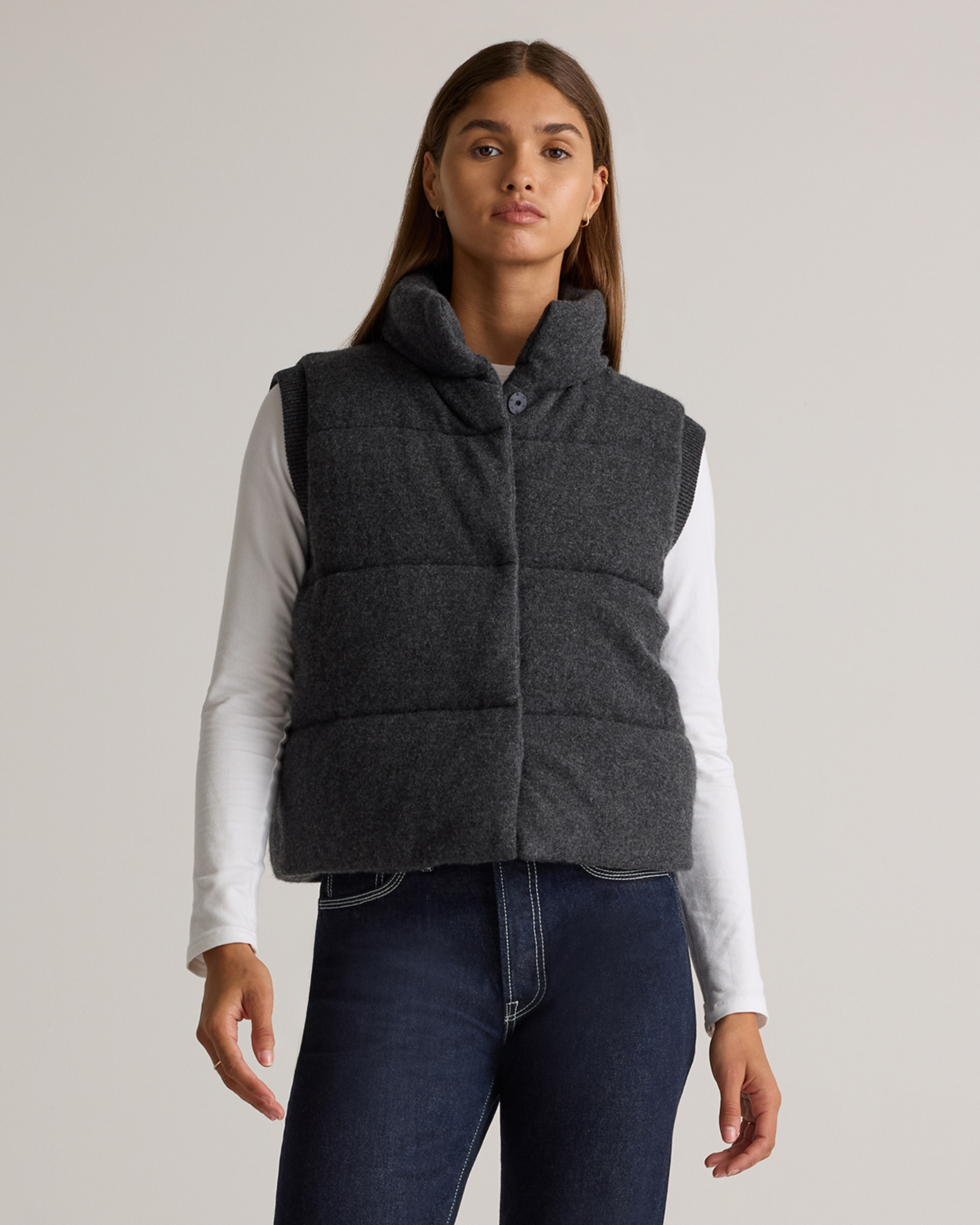 Mongolian Cashmere Puffer Vest — Image 13