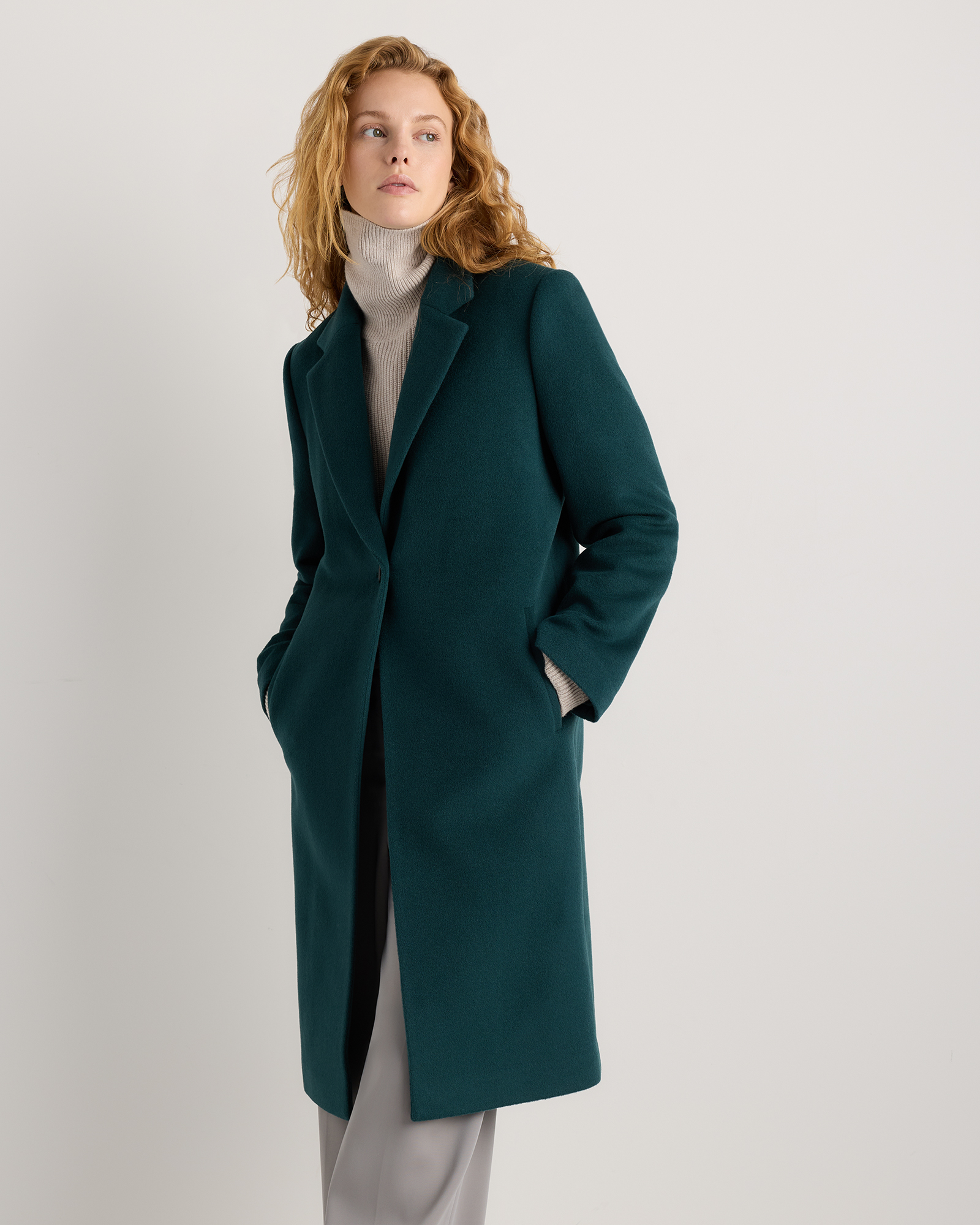 Wool Cashmere Classic Single-Breasted Coat — Image 38