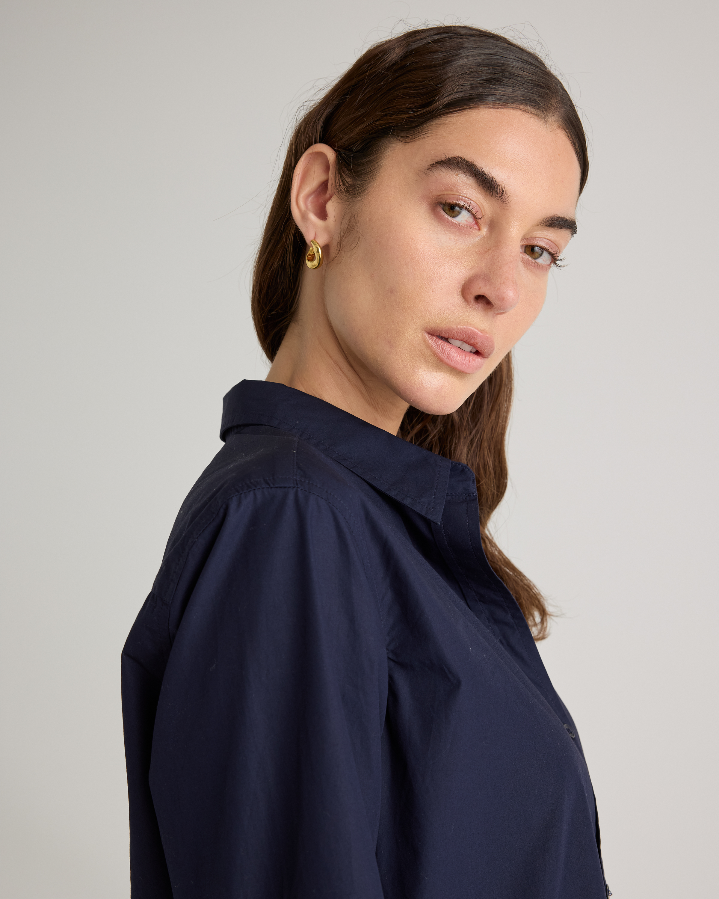 100% Organic Cotton Poplin Long Sleeve Shirt — Image 11