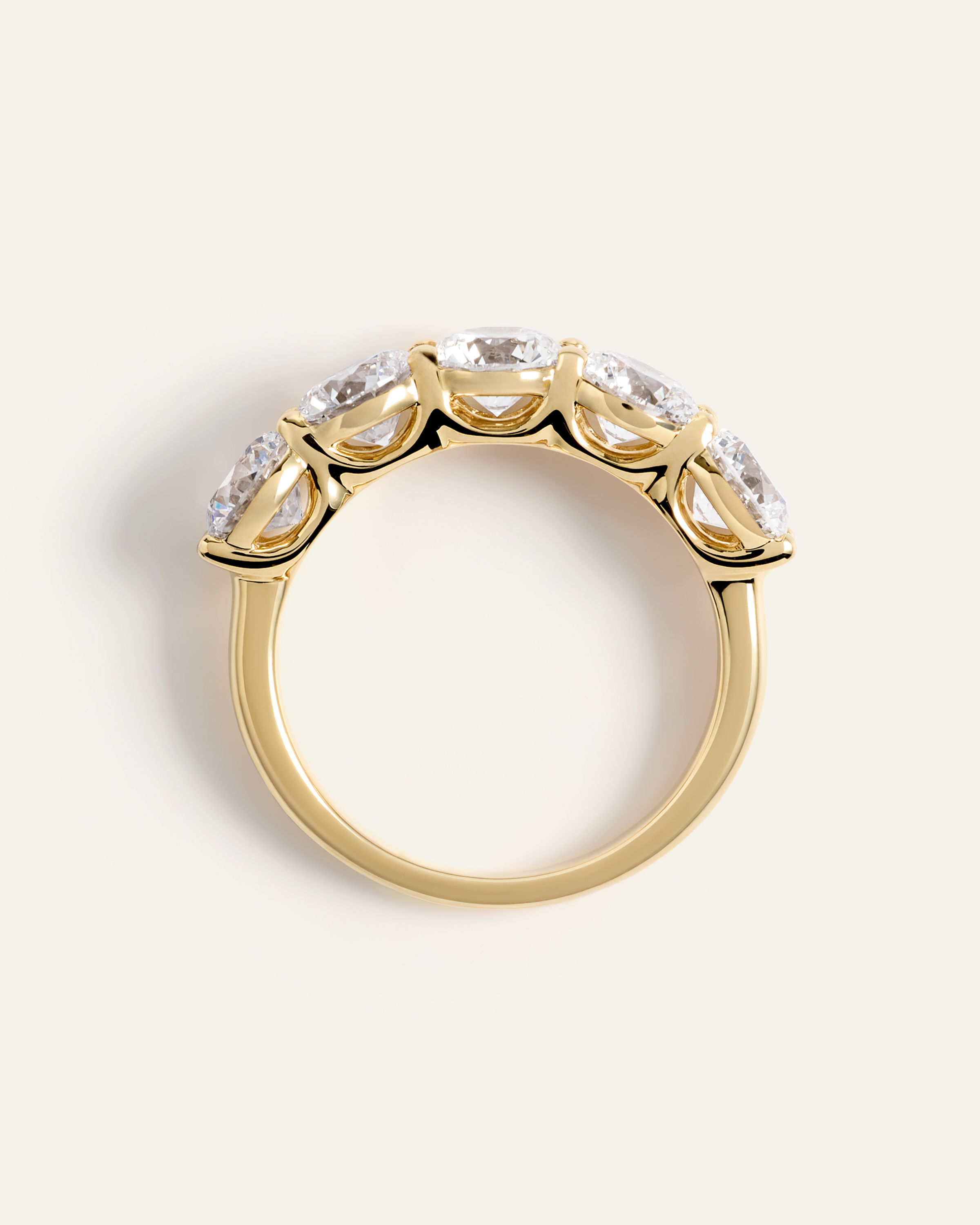 Lab Grown Diamond Five Stone Band — Image 4