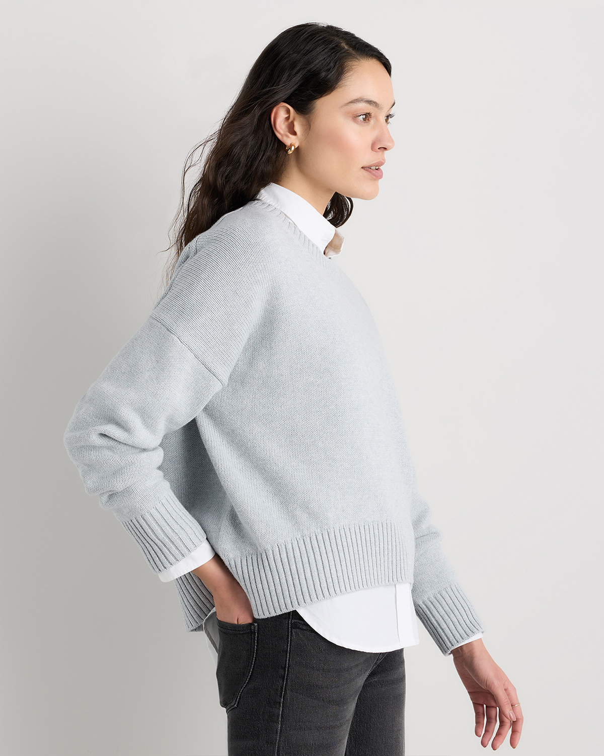 100% Organic Cotton Boyfriend Crew Sweater — Image 64