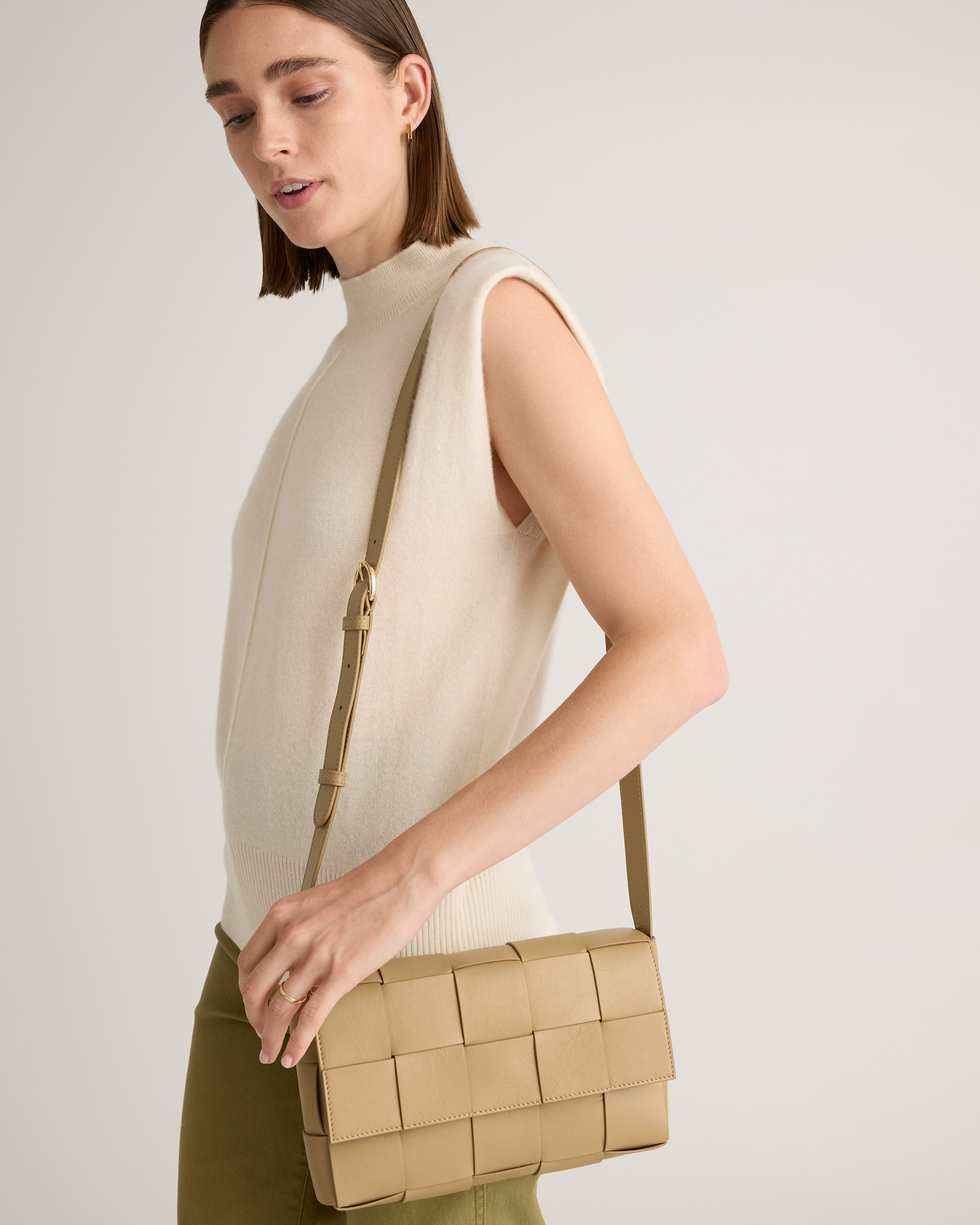 Italian Leather Handwoven Flap Crossbody — Image 11