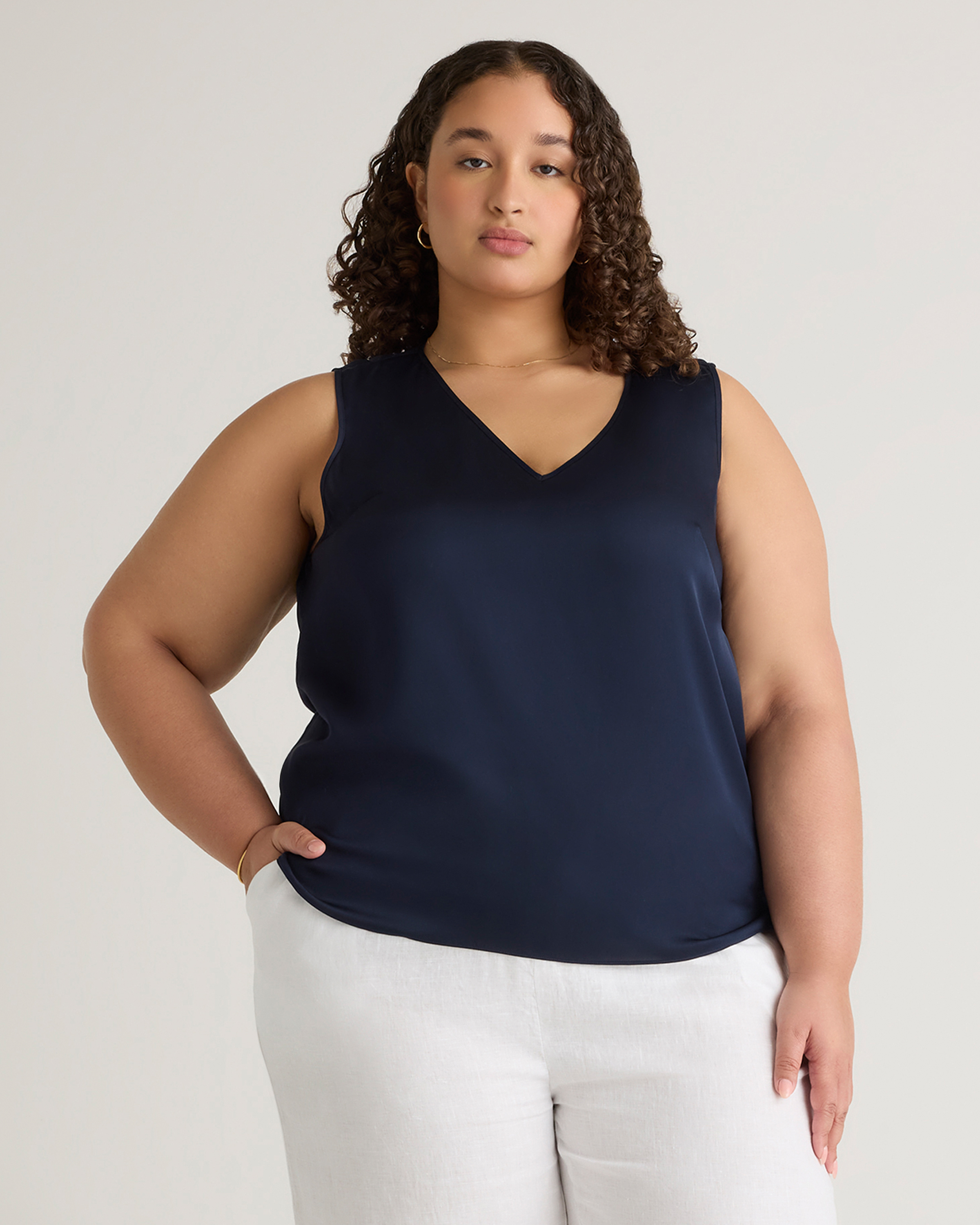 Washable Stretch Silk Tank — Image 23