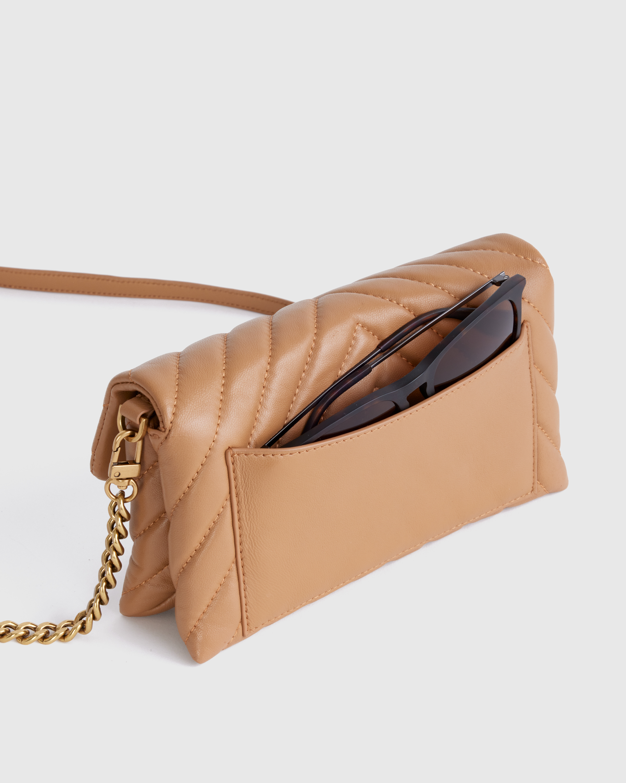 Italian Leather Quilted Wallet Crossbody — Image 14