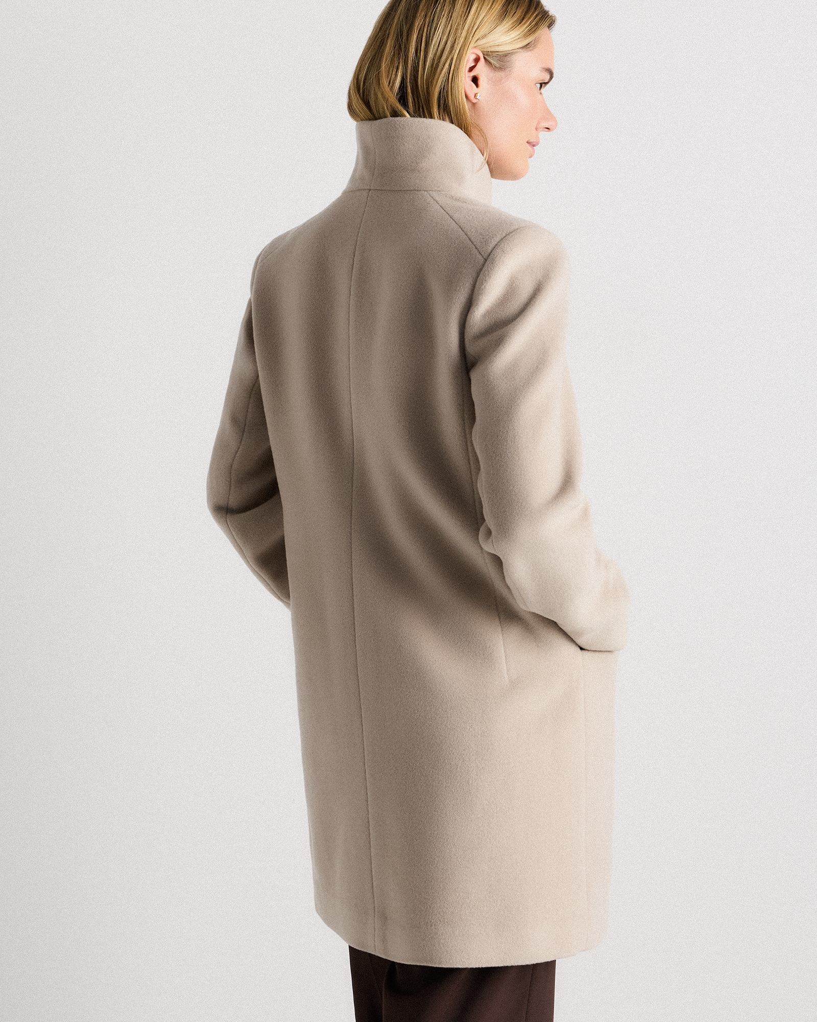 Wool Cashmere Cocoon Coat — Image 35