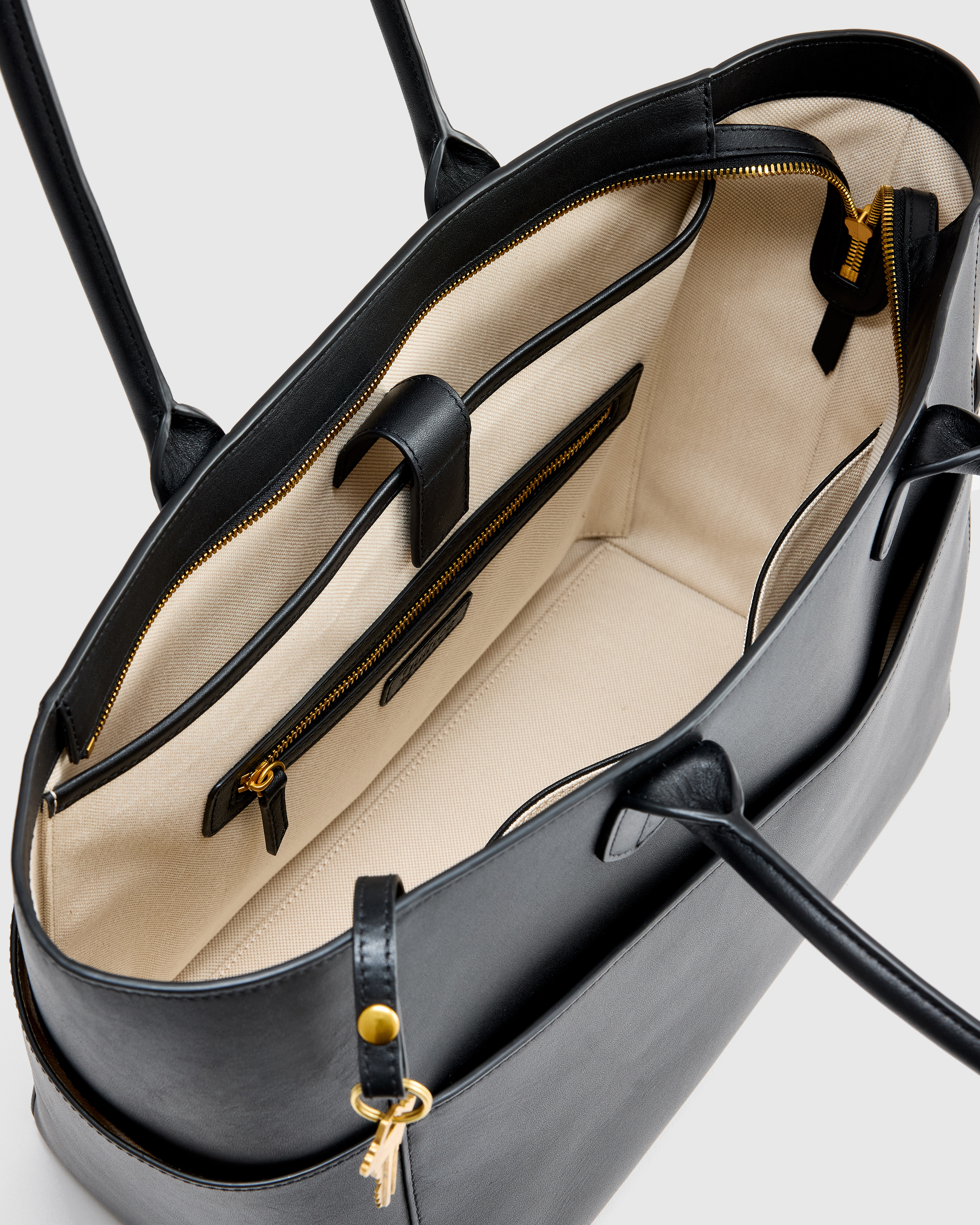 Italian Leather Shopper Tote — Image 3