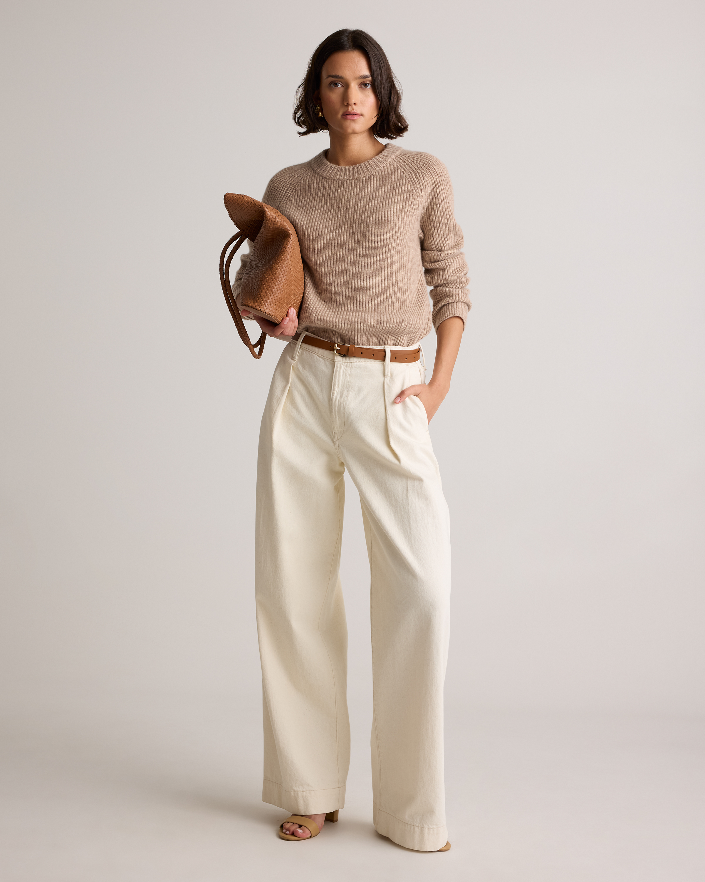 Mongolian Cashmere Fisherman Crewneck Sweater — Image 44