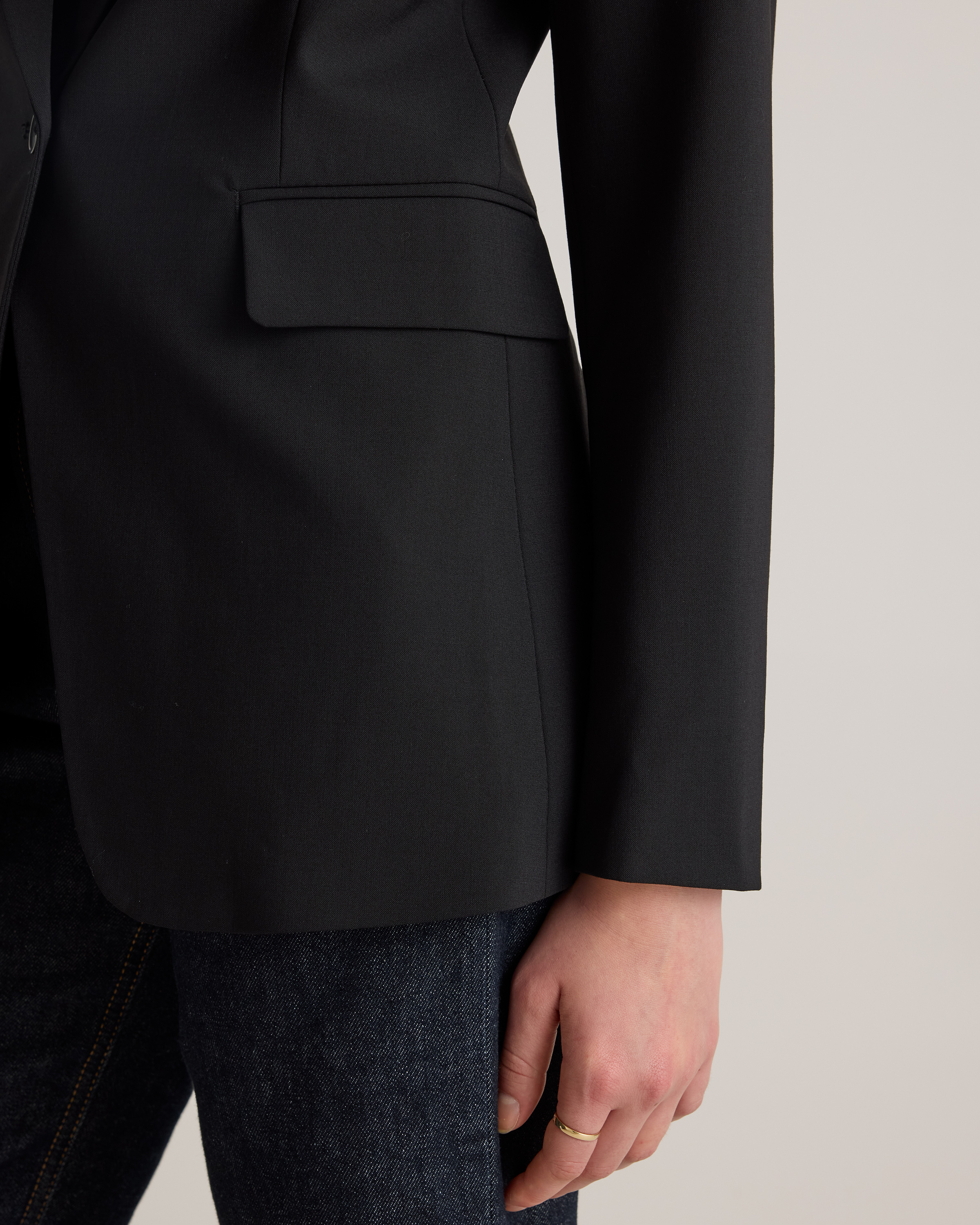 Italian Wool Long Blazer — Image 3