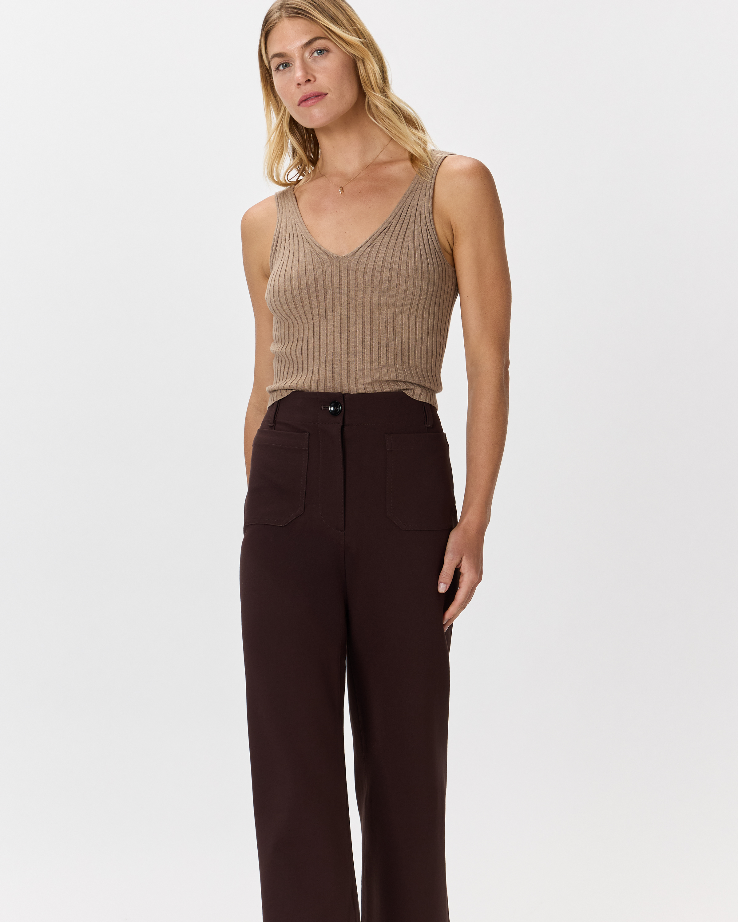 Ultra-Stretch Ponte Cropped Wide Leg Pants — Image 12