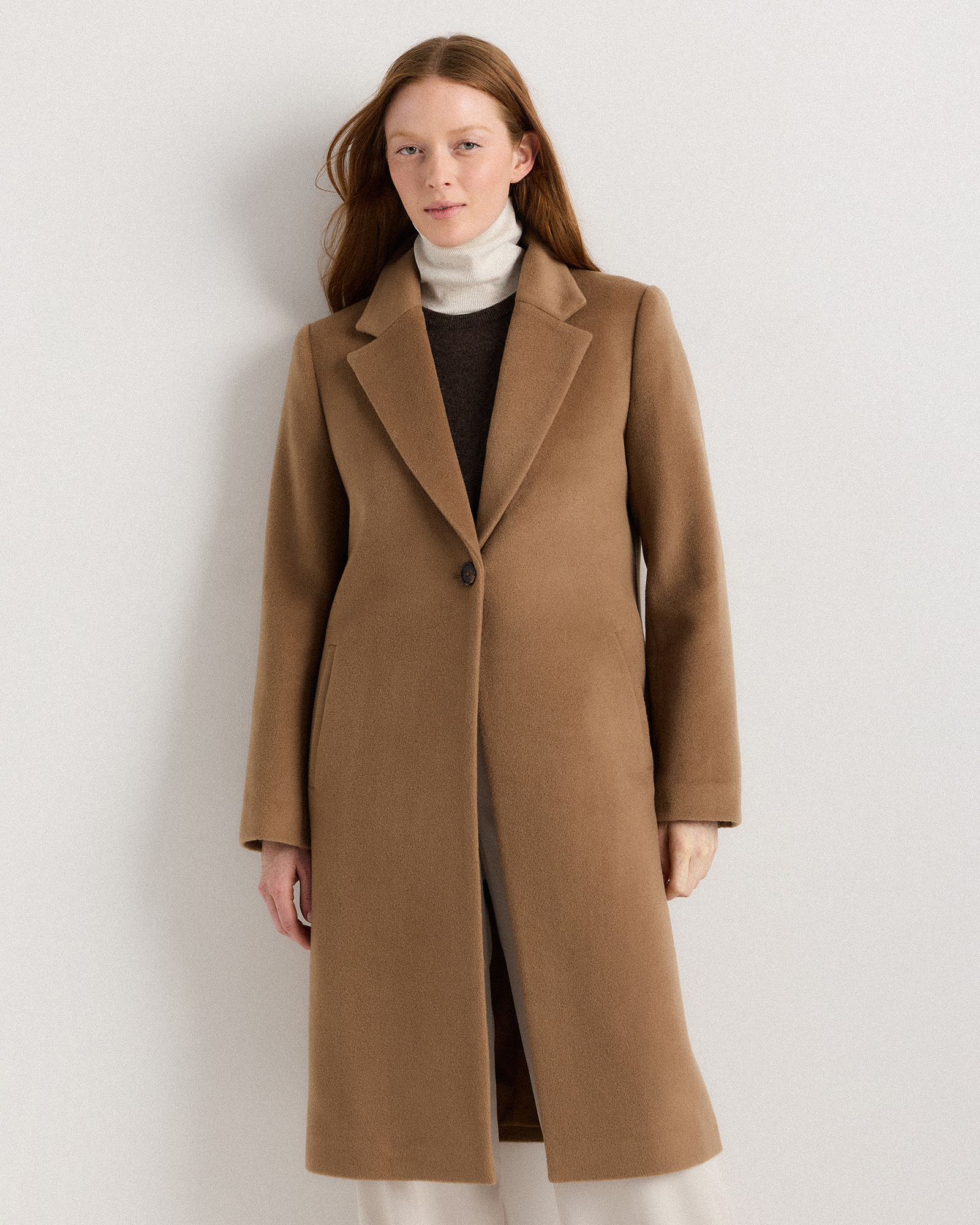 Wool Cashmere Classic Single-Breasted Coat — Image 6